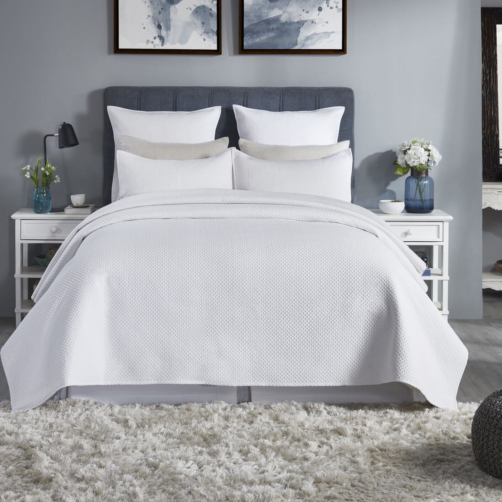 Valentina Diamond Quilted Sateen Coverlet Coverlet By Orchids Lux Home