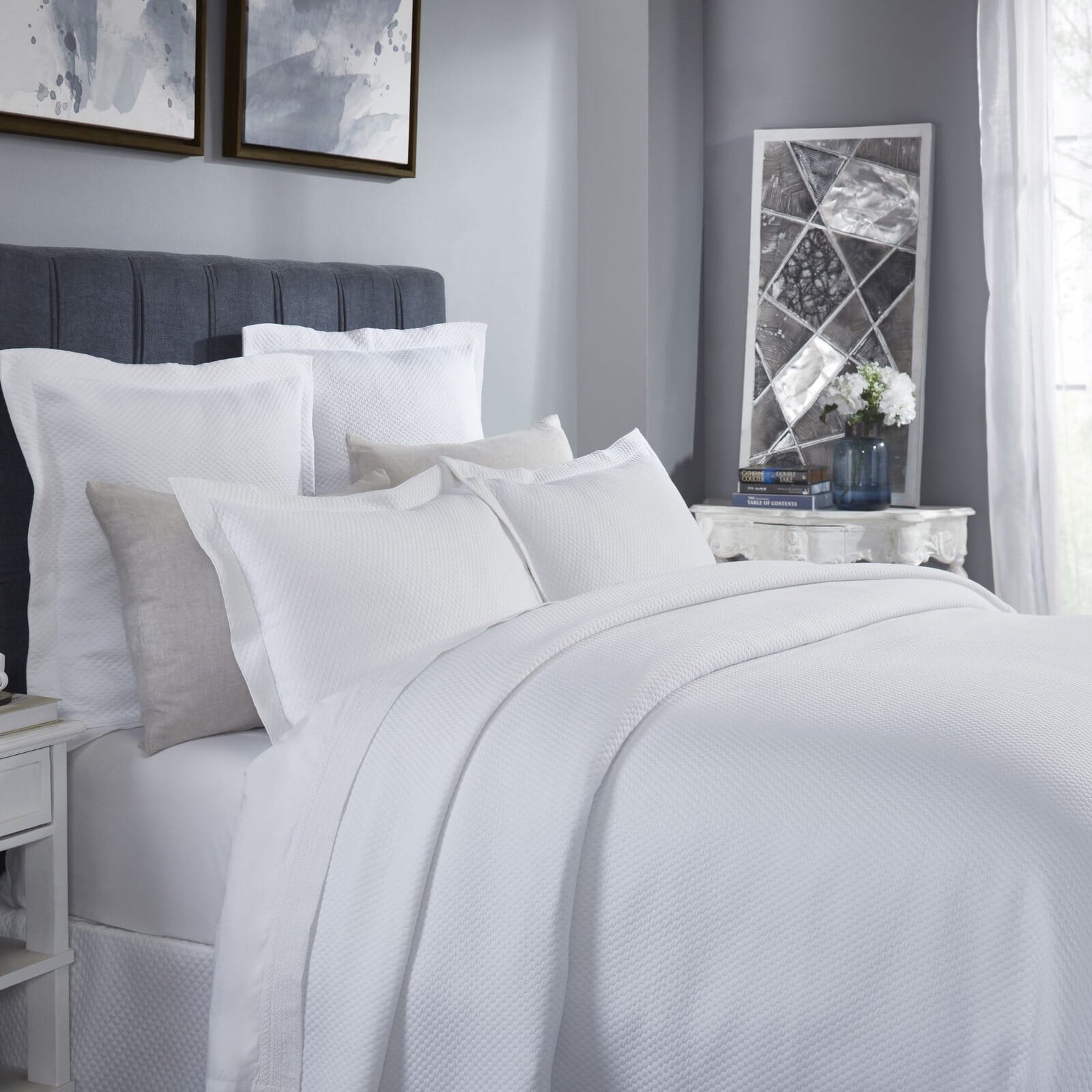 Retro Honeycomb Matelasse Coverlet Coverlet By Orchids Lux Home