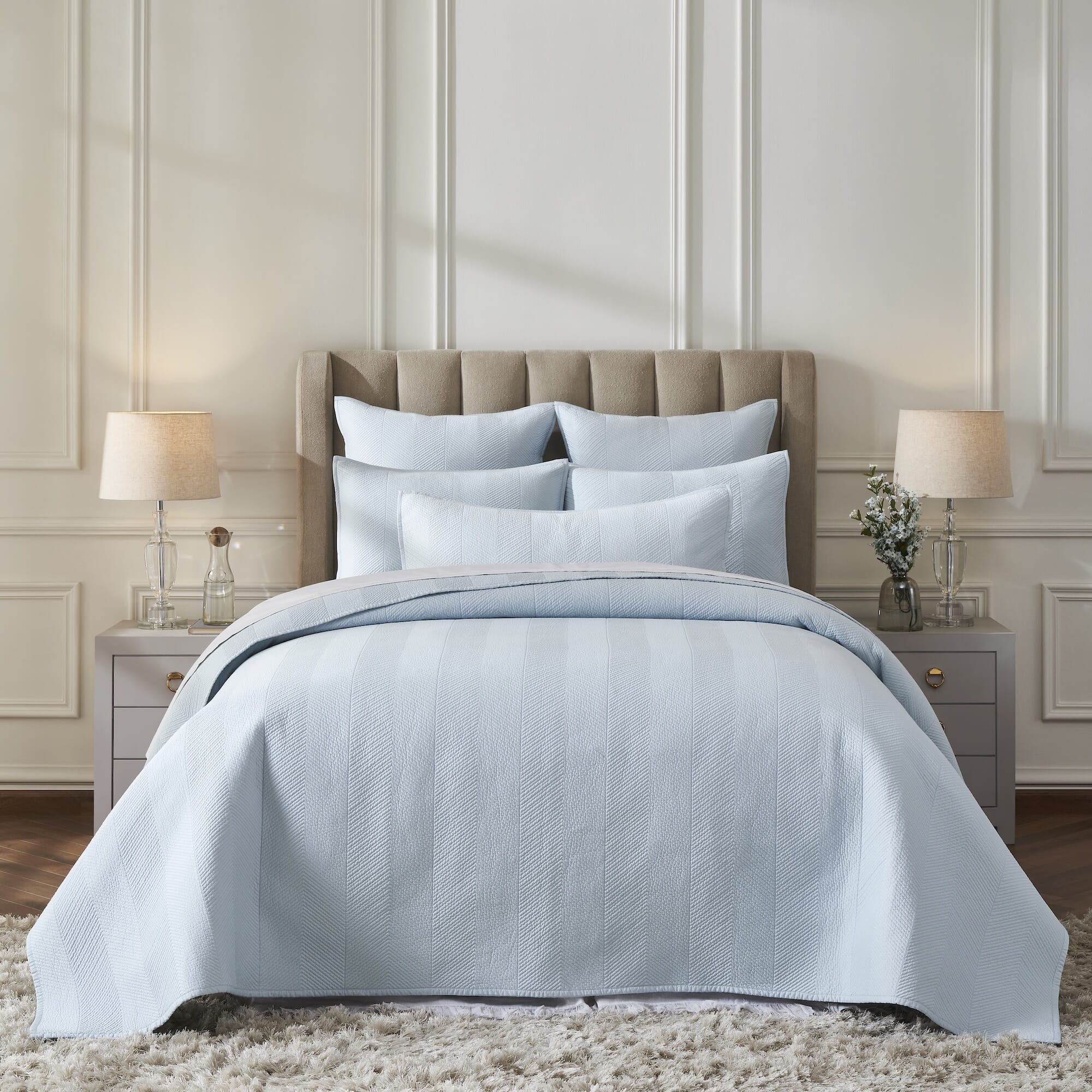 Athena Chevron Cotton Sateen Coverlet Coverlet By Orchids Lux Home