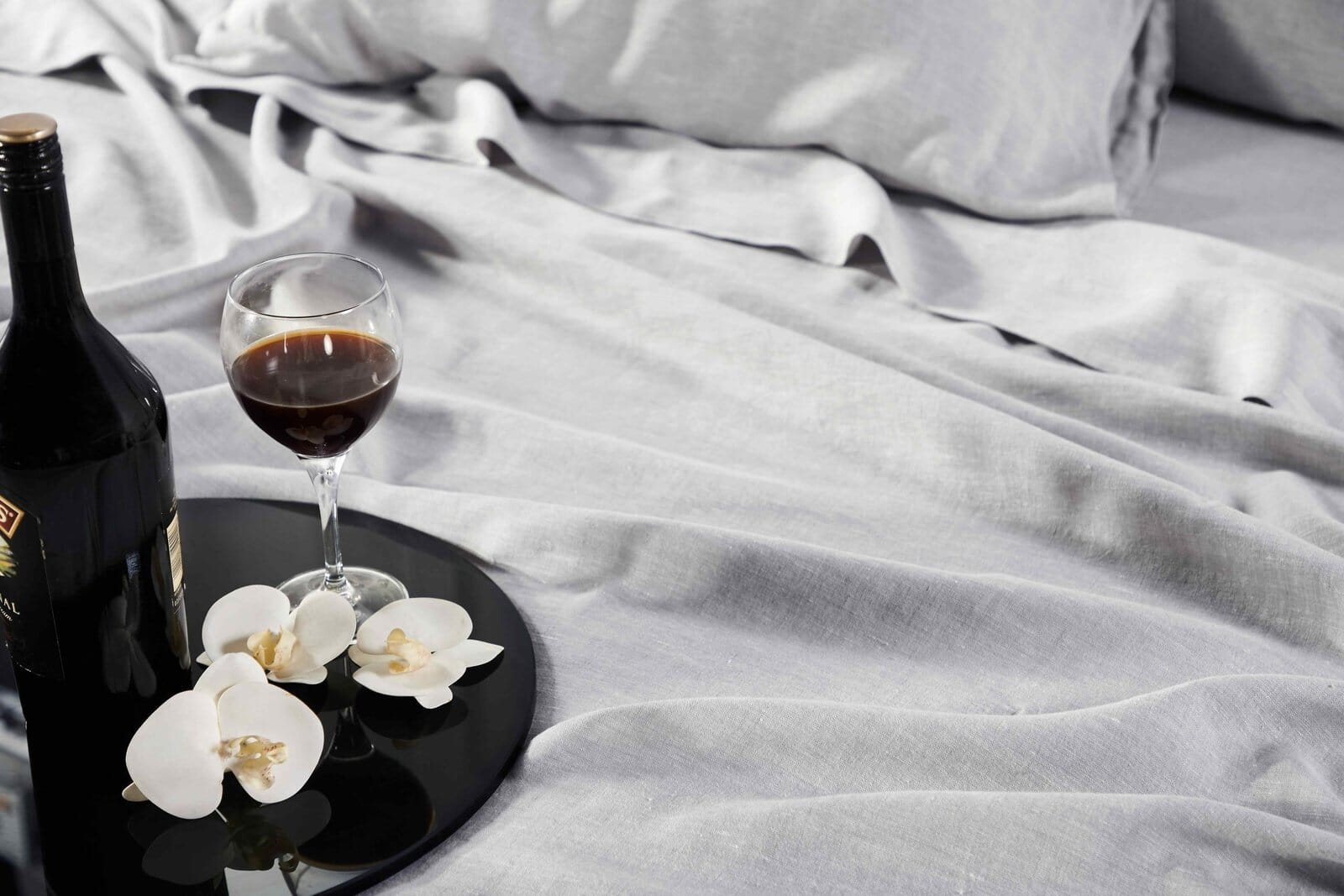 Seville Washed European Linen Sheet Set Sheet Set By Orchids Lux Home