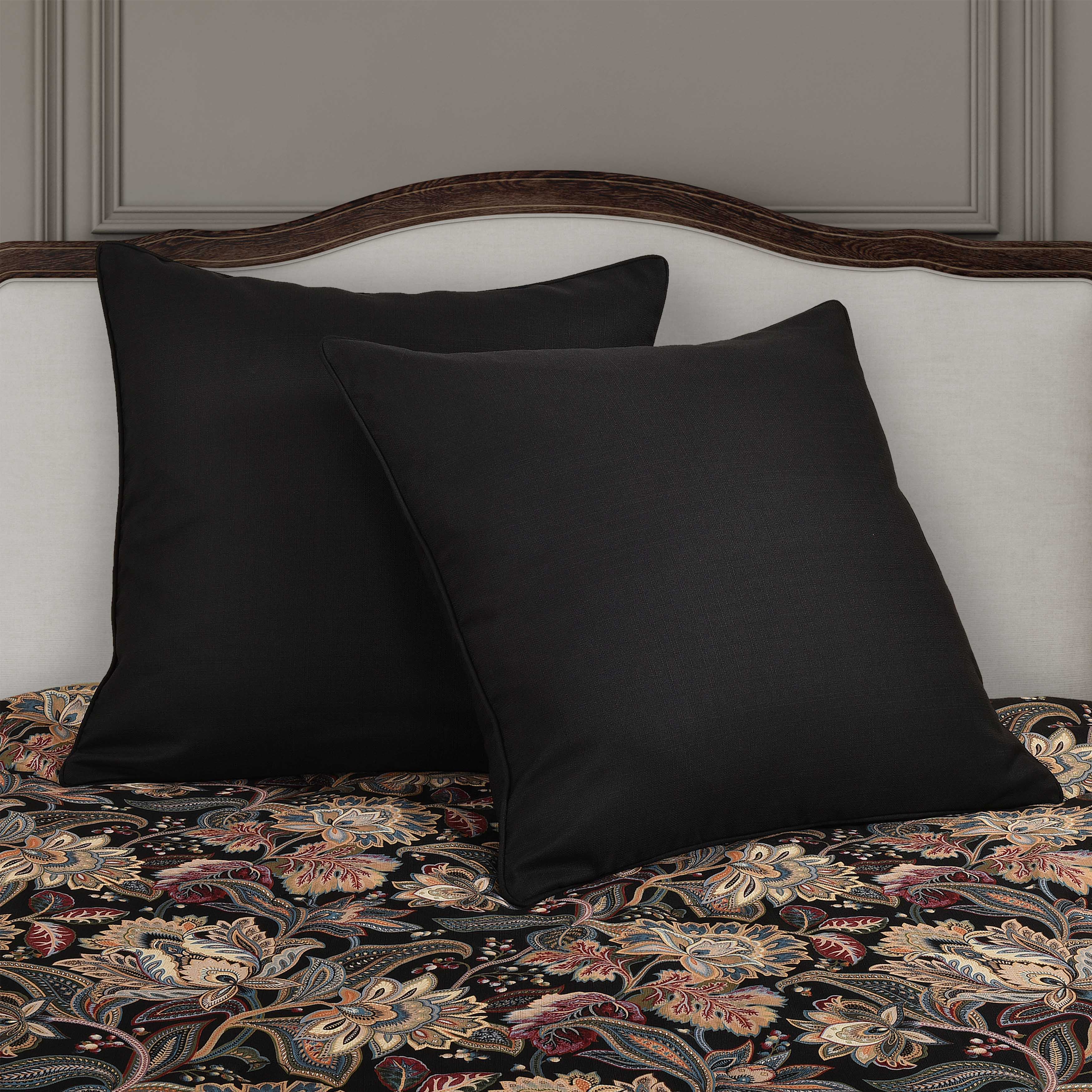 Calabria Black Euro Sham Euro Sham By J. Queen New York