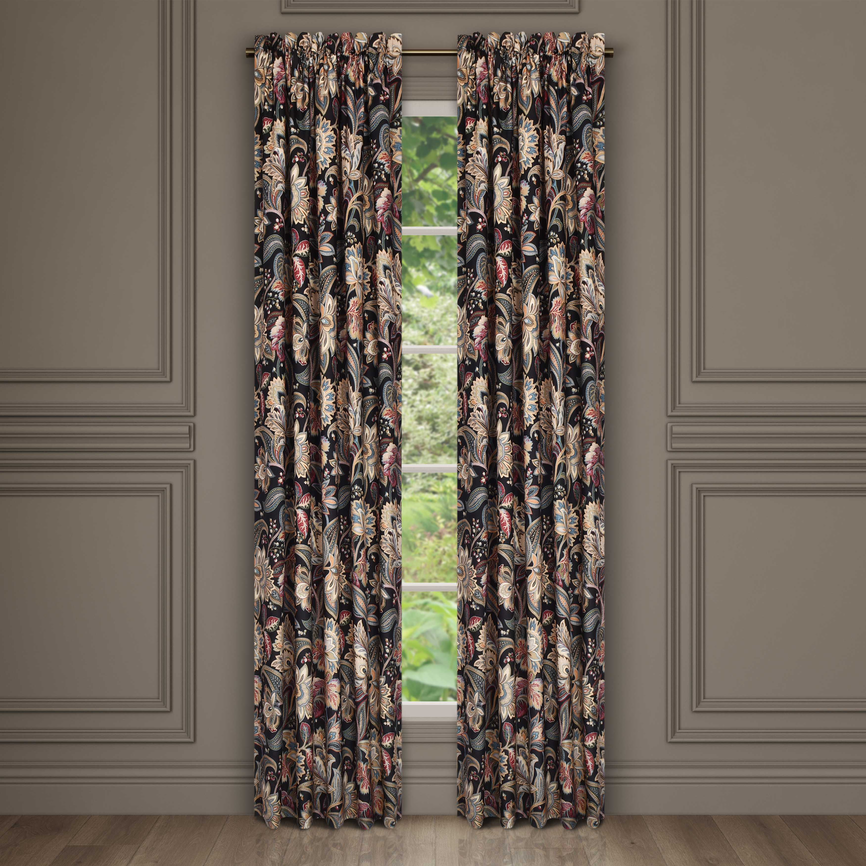 Calabria Black Window Panel Pair Window Panels By J. Queen New York