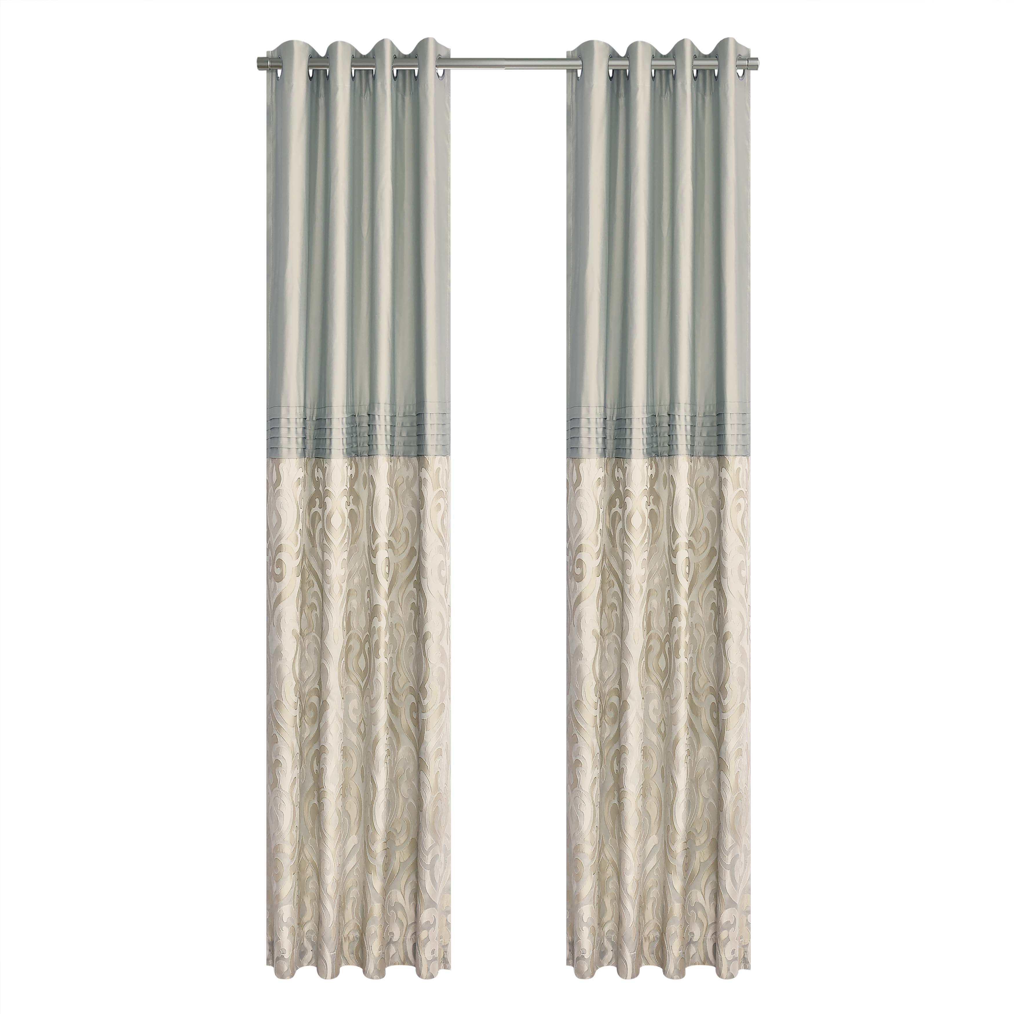 Calmfield Aqua Grommet Pair Pair Window Panels By J. Queen New York