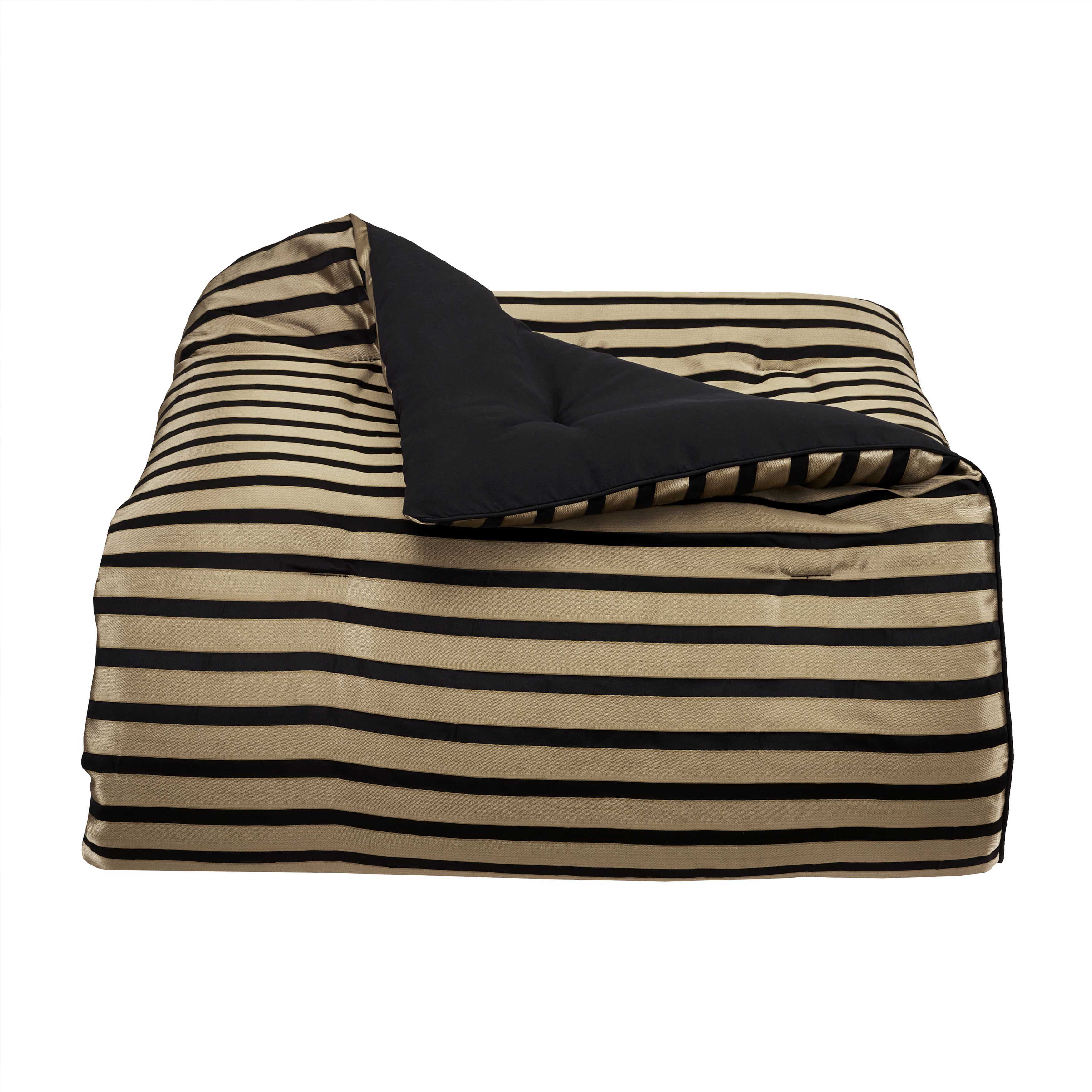Calvari Black and Gold 4 Piece Comforter Set Comforter Sets By J. Queen New York