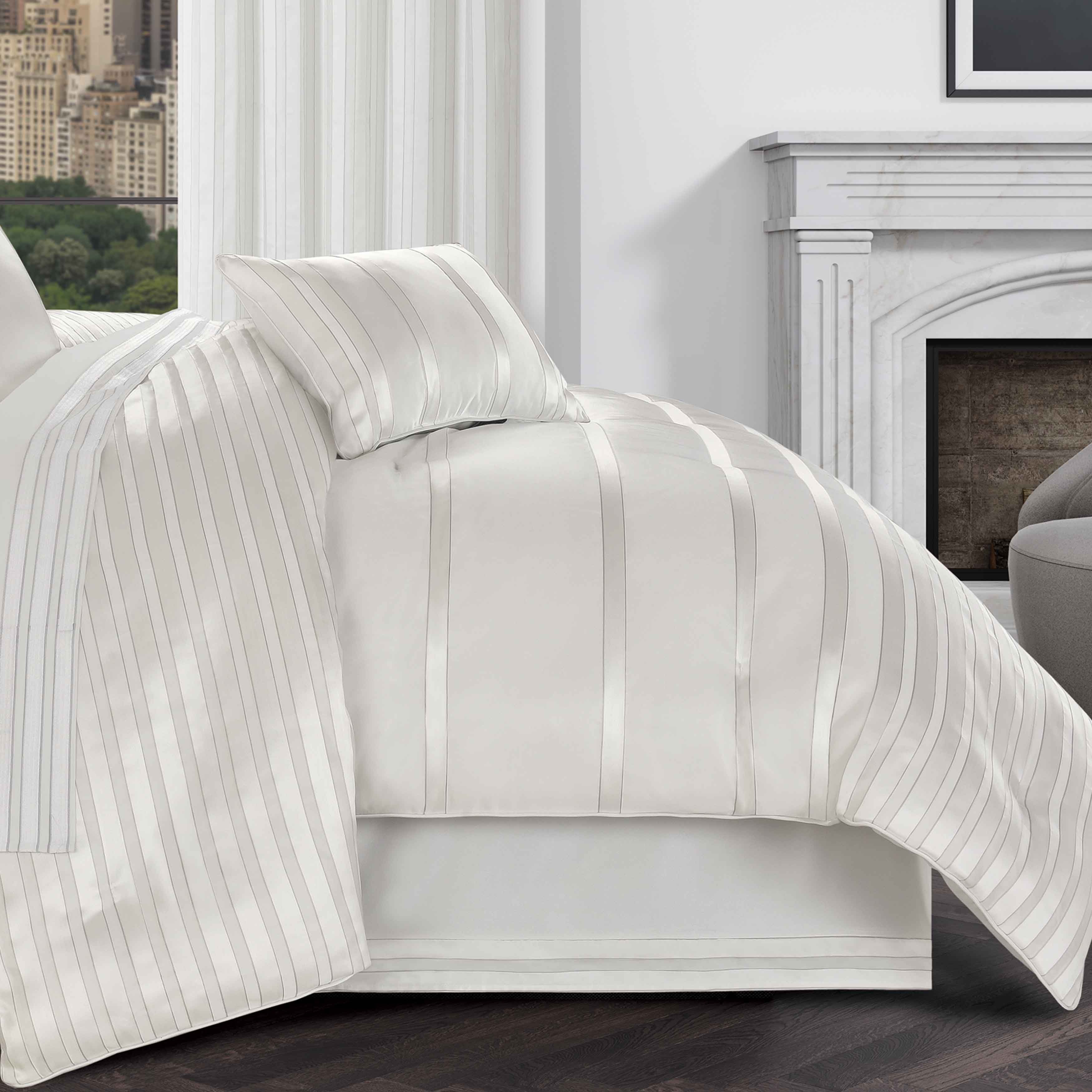 J Queen Calvari Platinum 3 Piece Comforter Set in Queen- Final Sale Comforter Sets By US Office - Latest-bedding