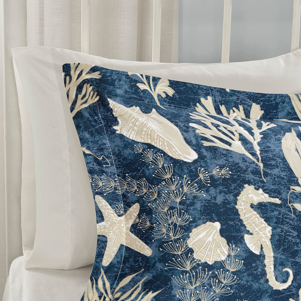 Cape Cod Blue 7 Piece Comforter Set Comforter Sets By JLA HOME/Olliix (E & E Co., Ltd)