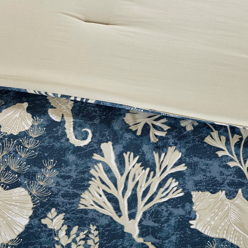 Cape Cod Blue 7 Piece Comforter Set Comforter Sets By JLA HOME/Olliix (E & E Co., Ltd)