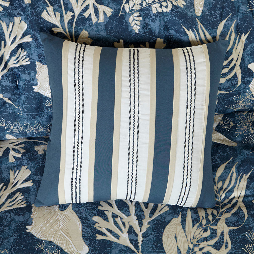 Cape Cod Blue 7 Piece Comforter Set Comforter Sets By JLA HOME/Olliix (E & E Co., Ltd)