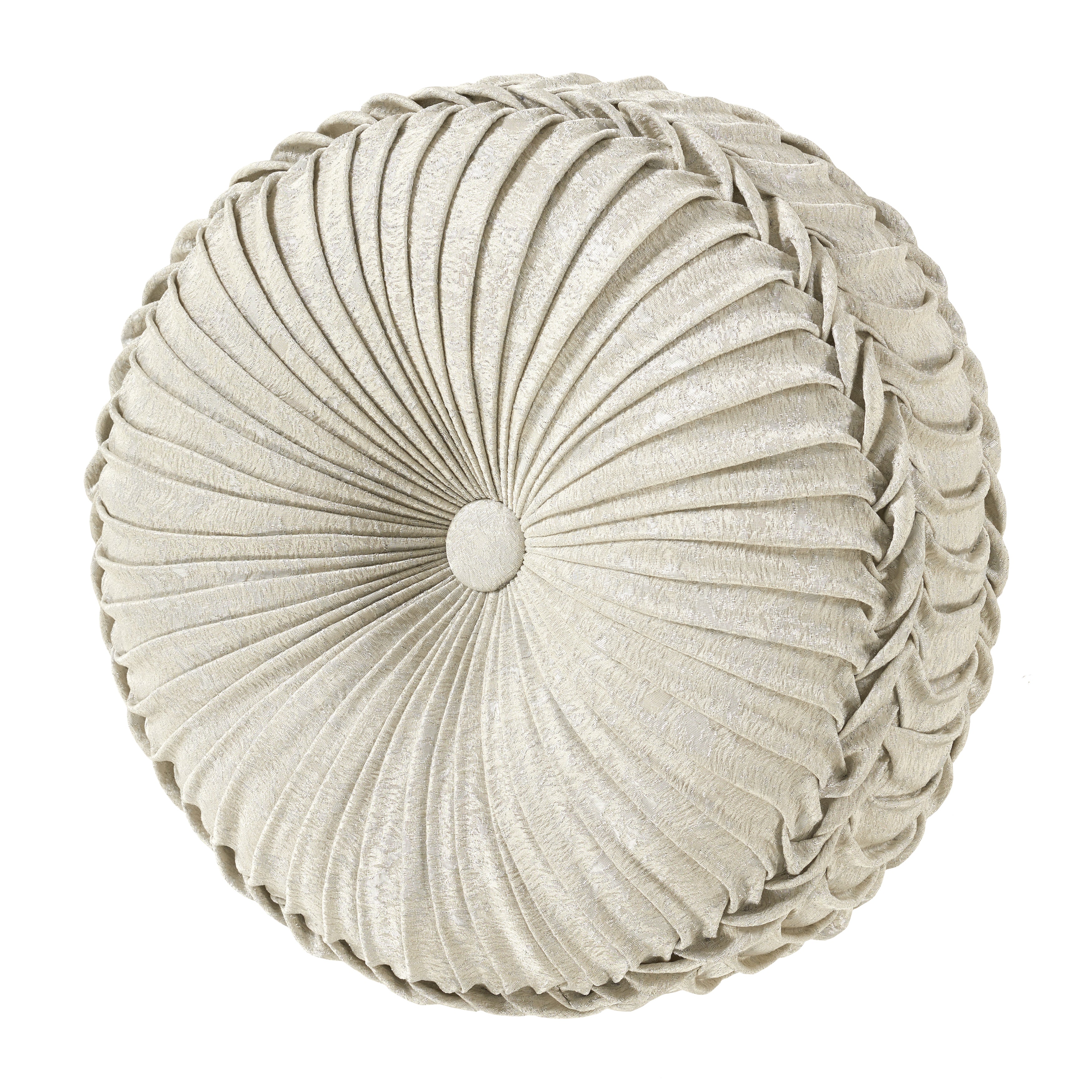 Celine Champagne Round Decorative Throw Pillow 15" x 15" Throw Pillows By J. Queen New York