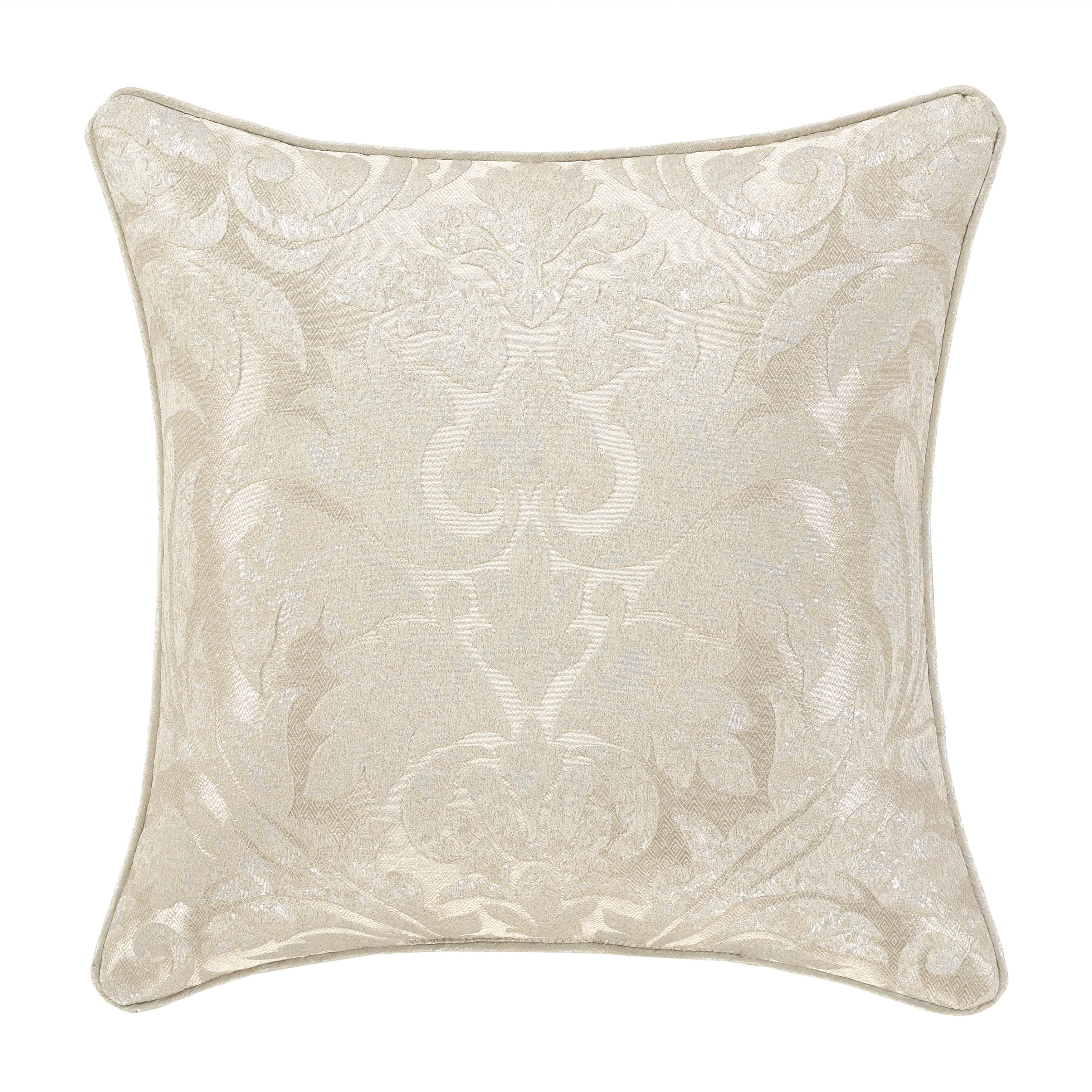 Celine Champagne Square Decorative Throw Pillow 20" x 20" Throw Pillows By J. Queen New York