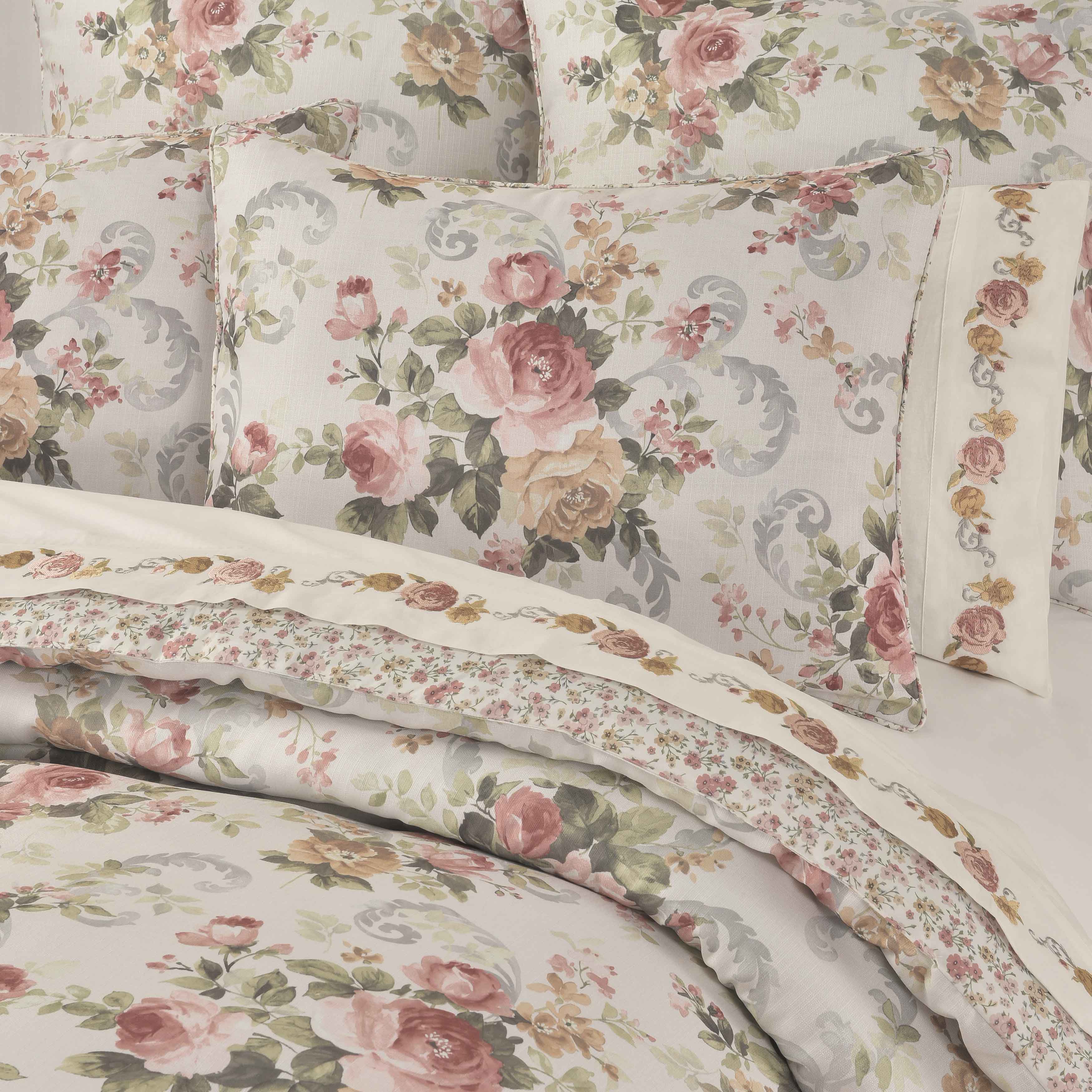 Chablis Rose Gold 4 Piece Comforter Set Comforter Sets By J. Queen New York