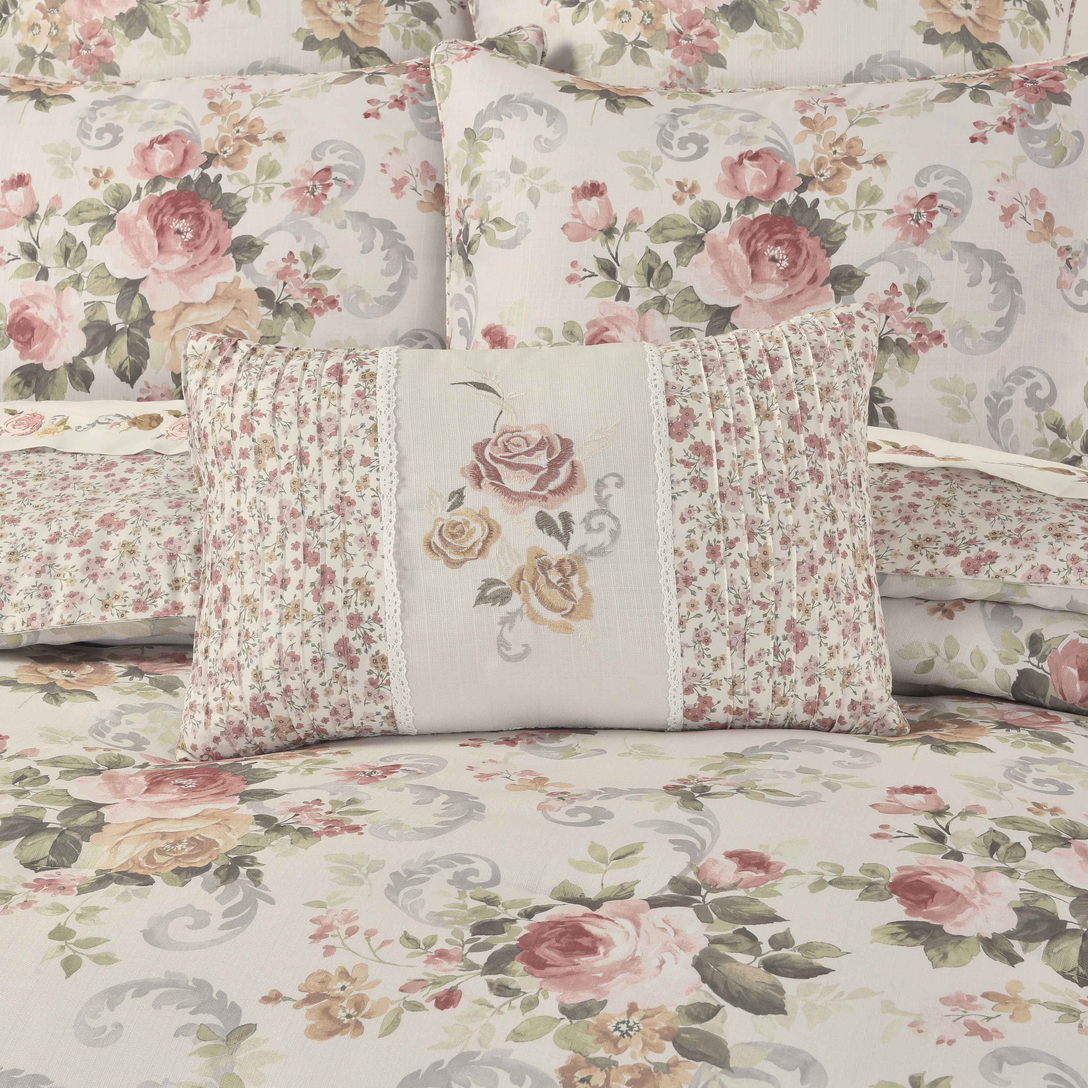 Chablis Rose Gold Boudoir Decorative Throw Pillow 21" x 13" Throw Pillows By J. Queen New York