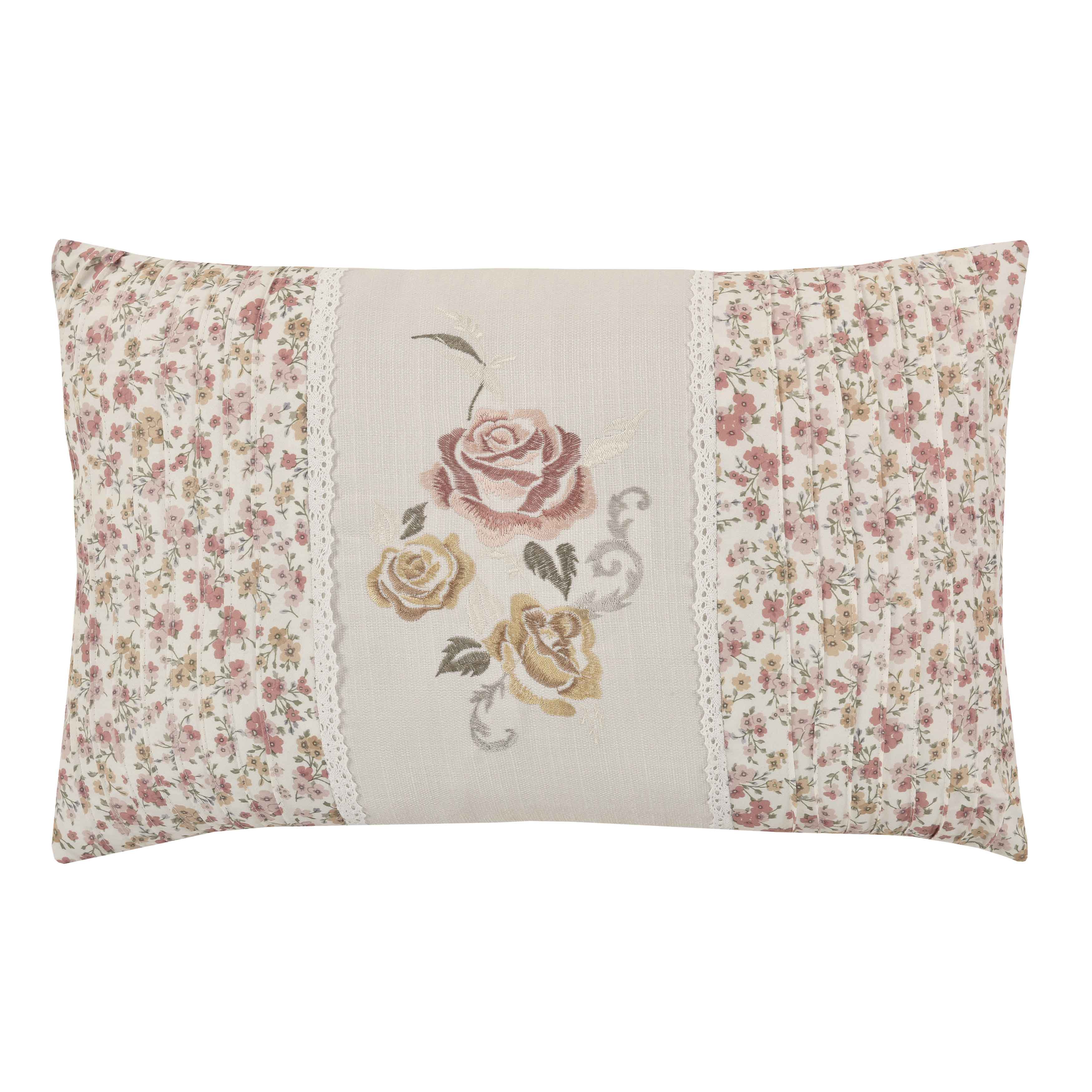 Chablis Rose Gold Boudoir Decorative Throw Pillow 21" x 13" Throw Pillows By J. Queen New York