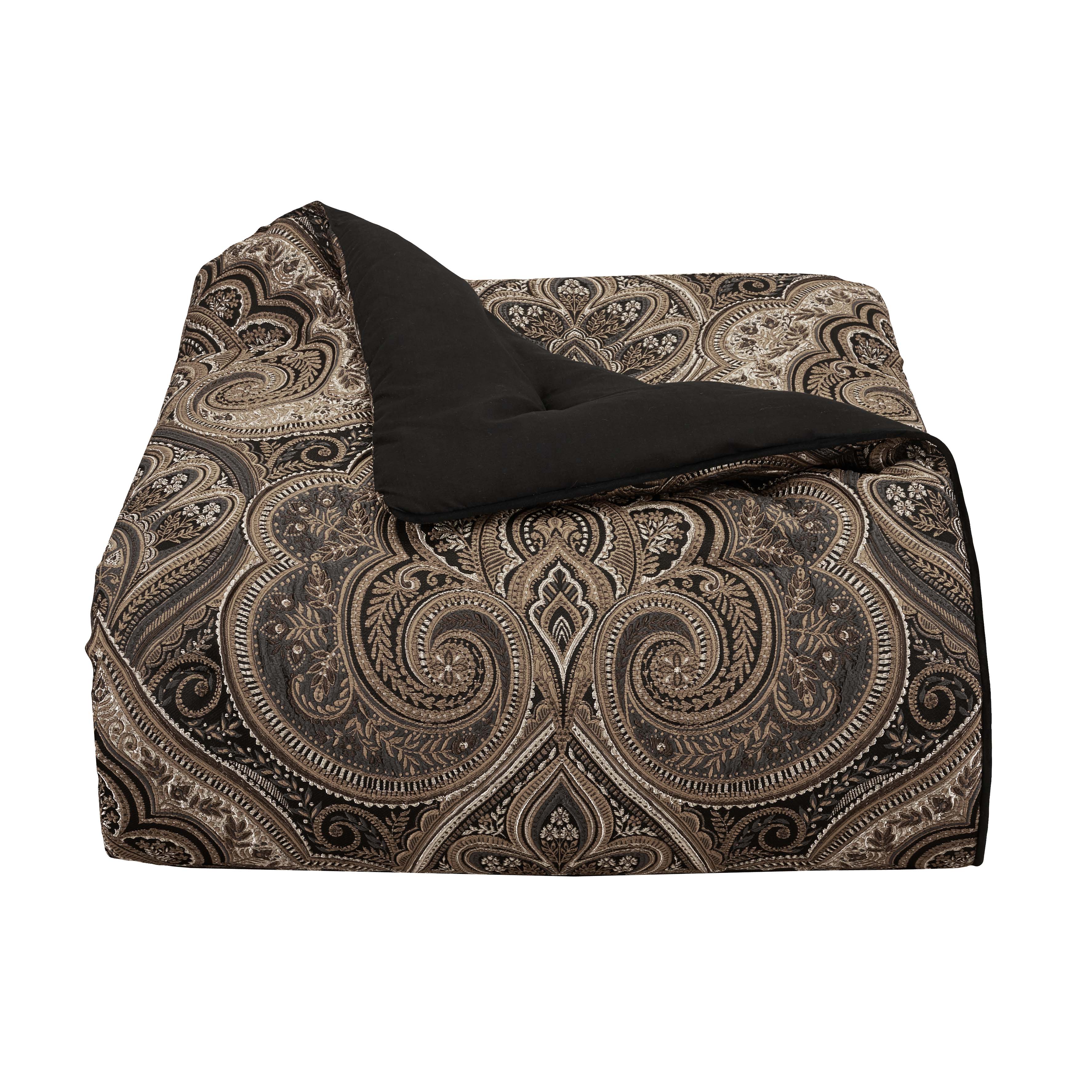 J Queen Cipriana Bronze 4 Piece Comforter Set in King- Final Sale Comforter Sets By US Office - Latest-bedding