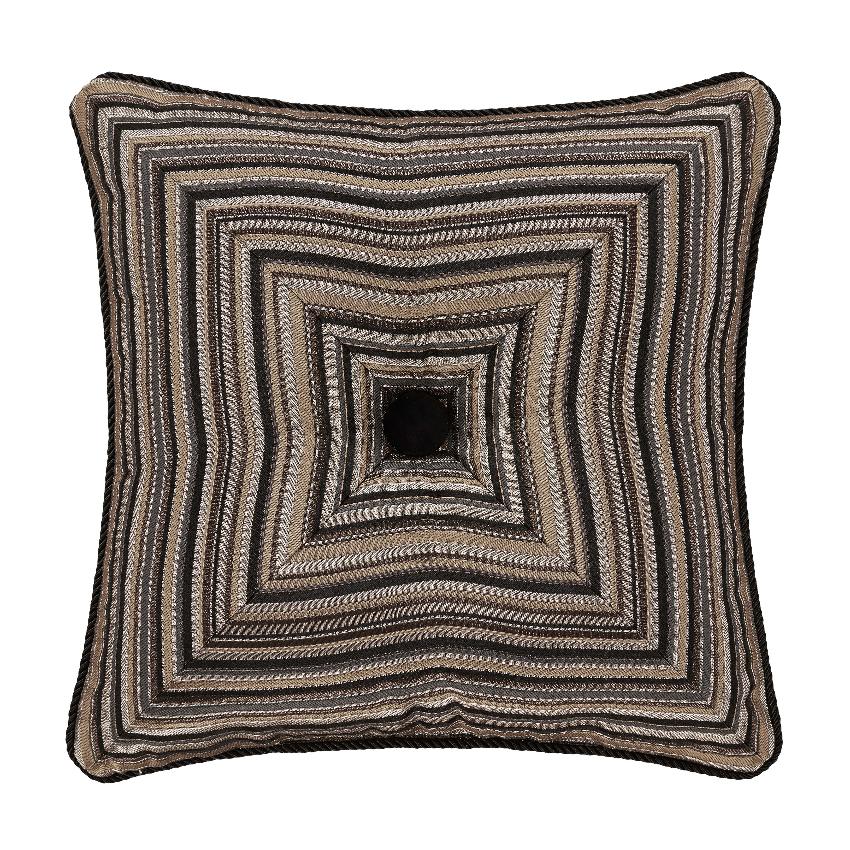Cipriana Bronze Square Decorative Throw Pillow 18" x 18" Throw Pillows By J. Queen New York
