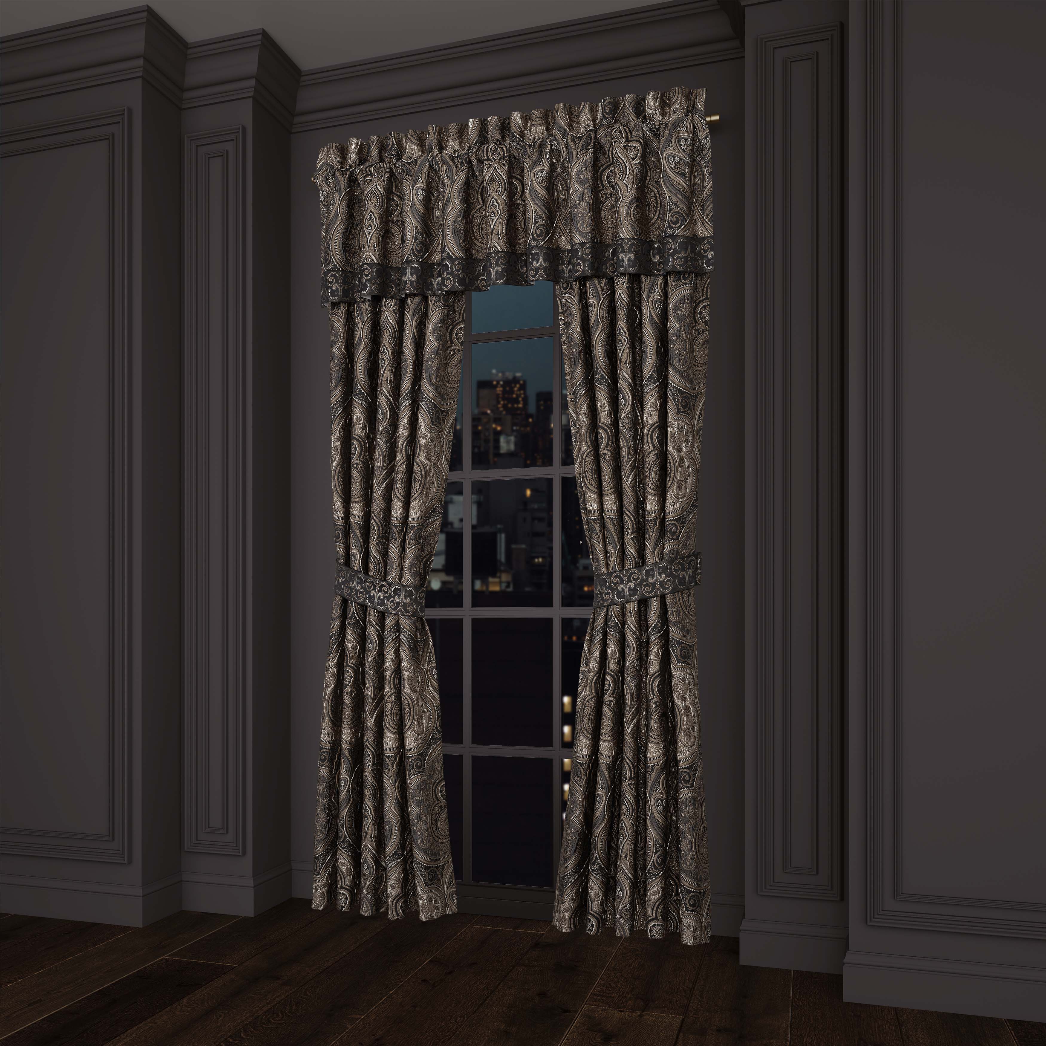 J Queen Cipriana Bronze Straight Window Valance -Final Sale Window Valances By US Office - Latest-bedding