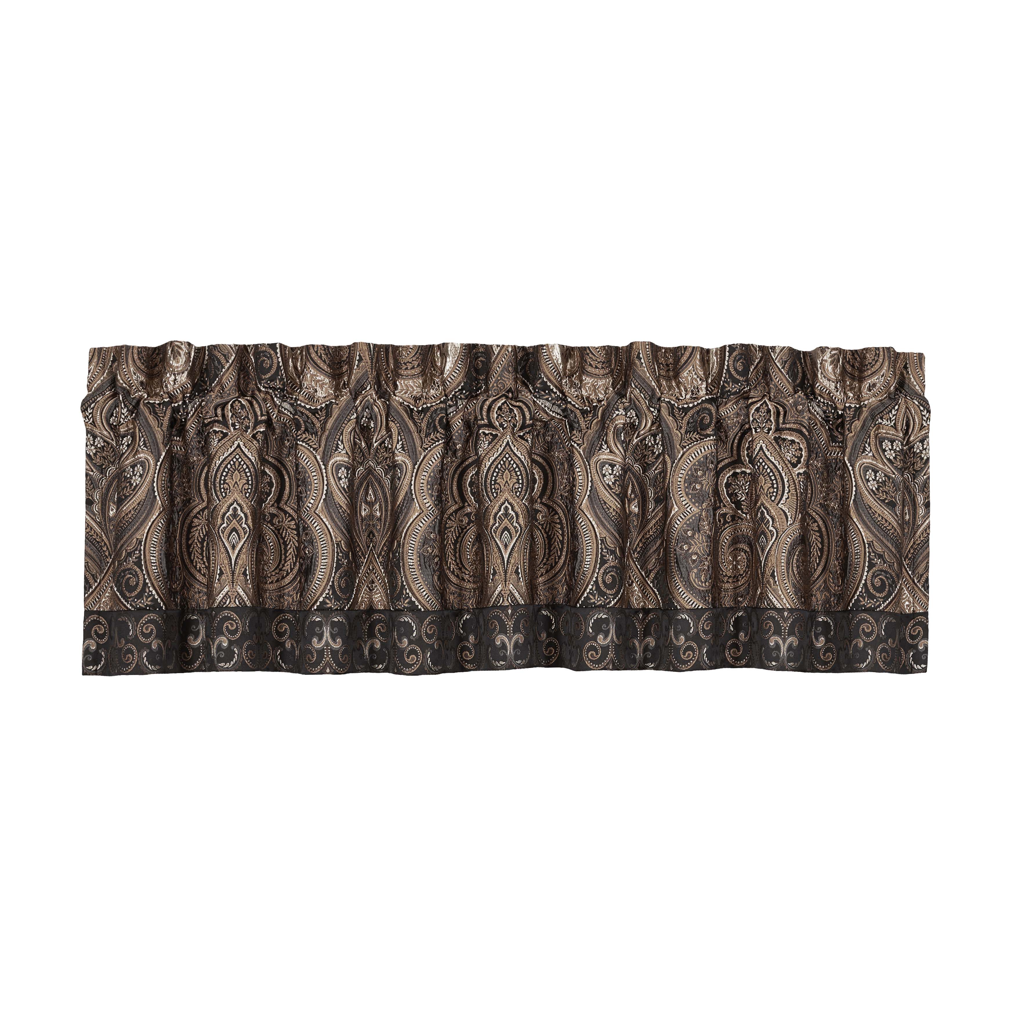 J Queen Cipriana Bronze Straight Window Valance -Final Sale Window Valances By US Office - Latest-bedding