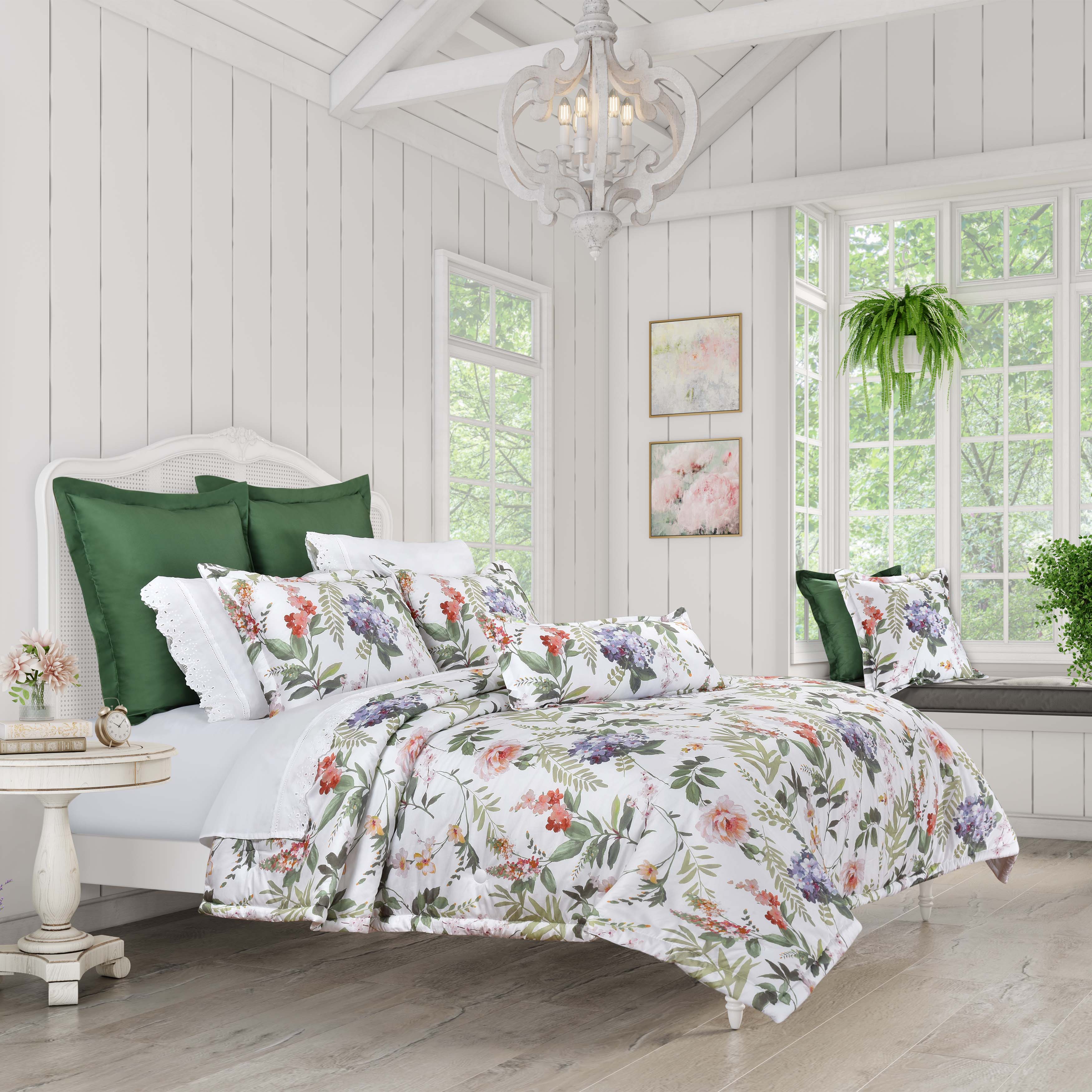 Clara Ivory 3 Piece Comforter Set Comforter Sets By J. Queen New York