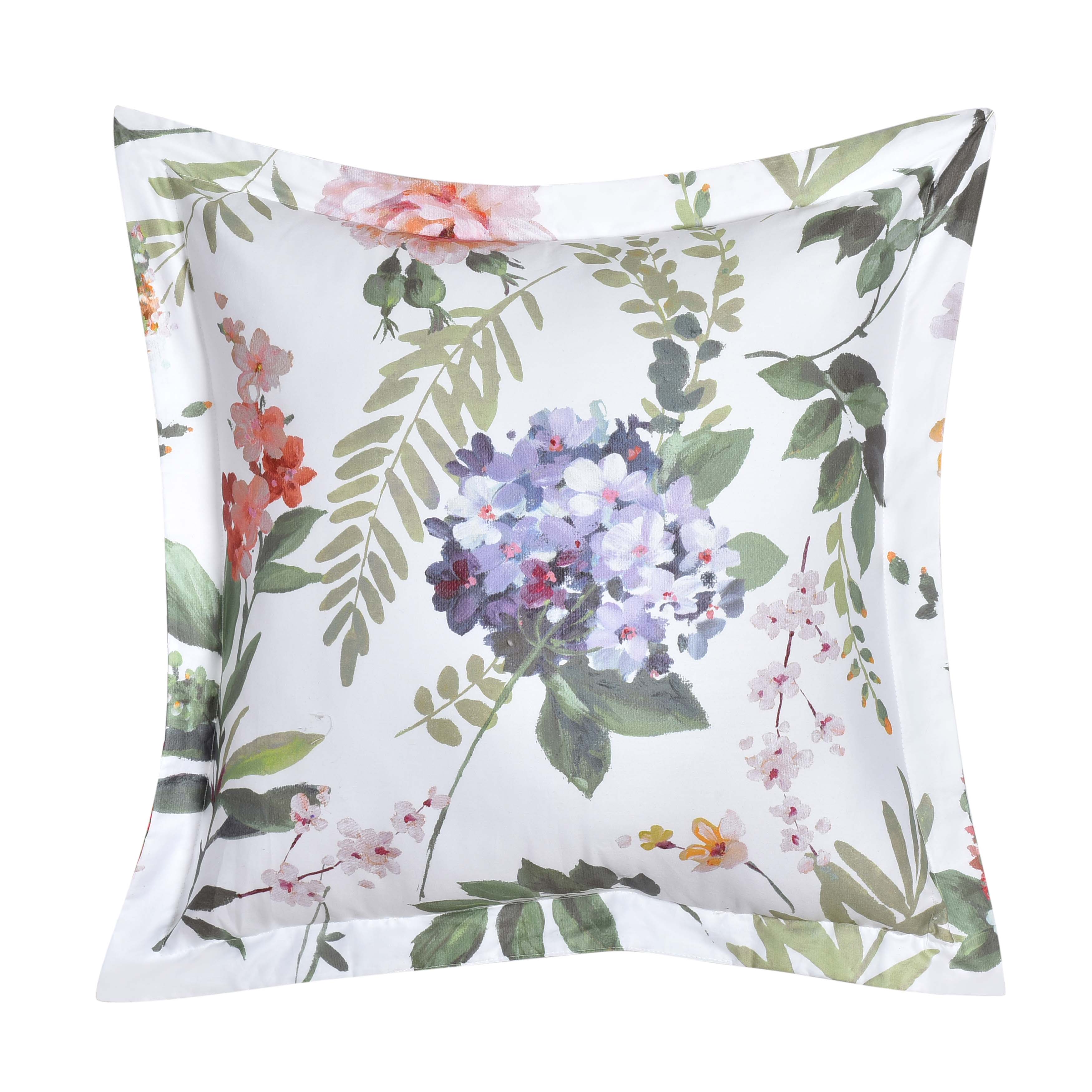 Clara Ivory Square Decorative Throw Pillow 20" x 20" Throw Pillows By J. Queen New York
