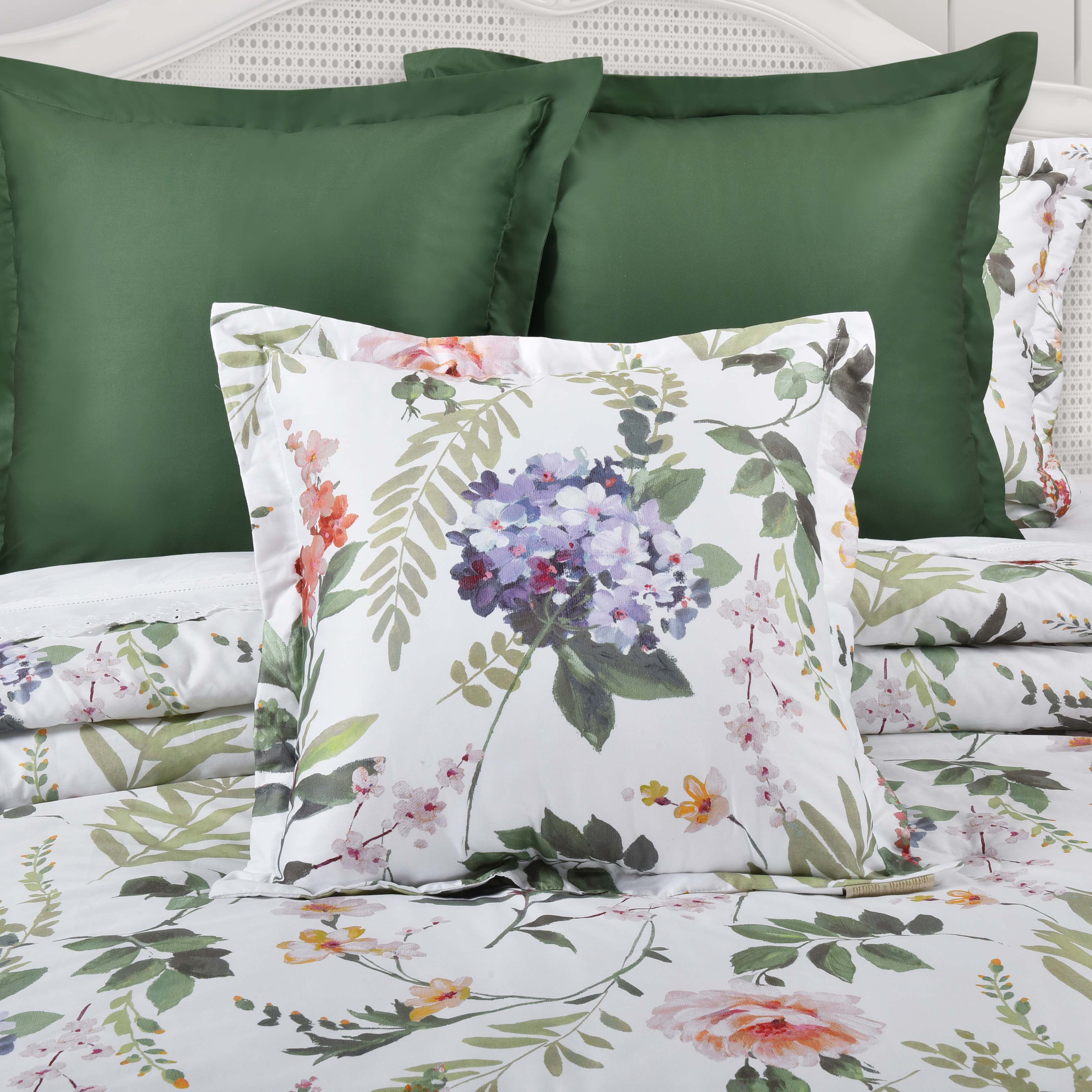 Clara Ivory Square Decorative Throw Pillow 20" x 20" Throw Pillows By J. Queen New York