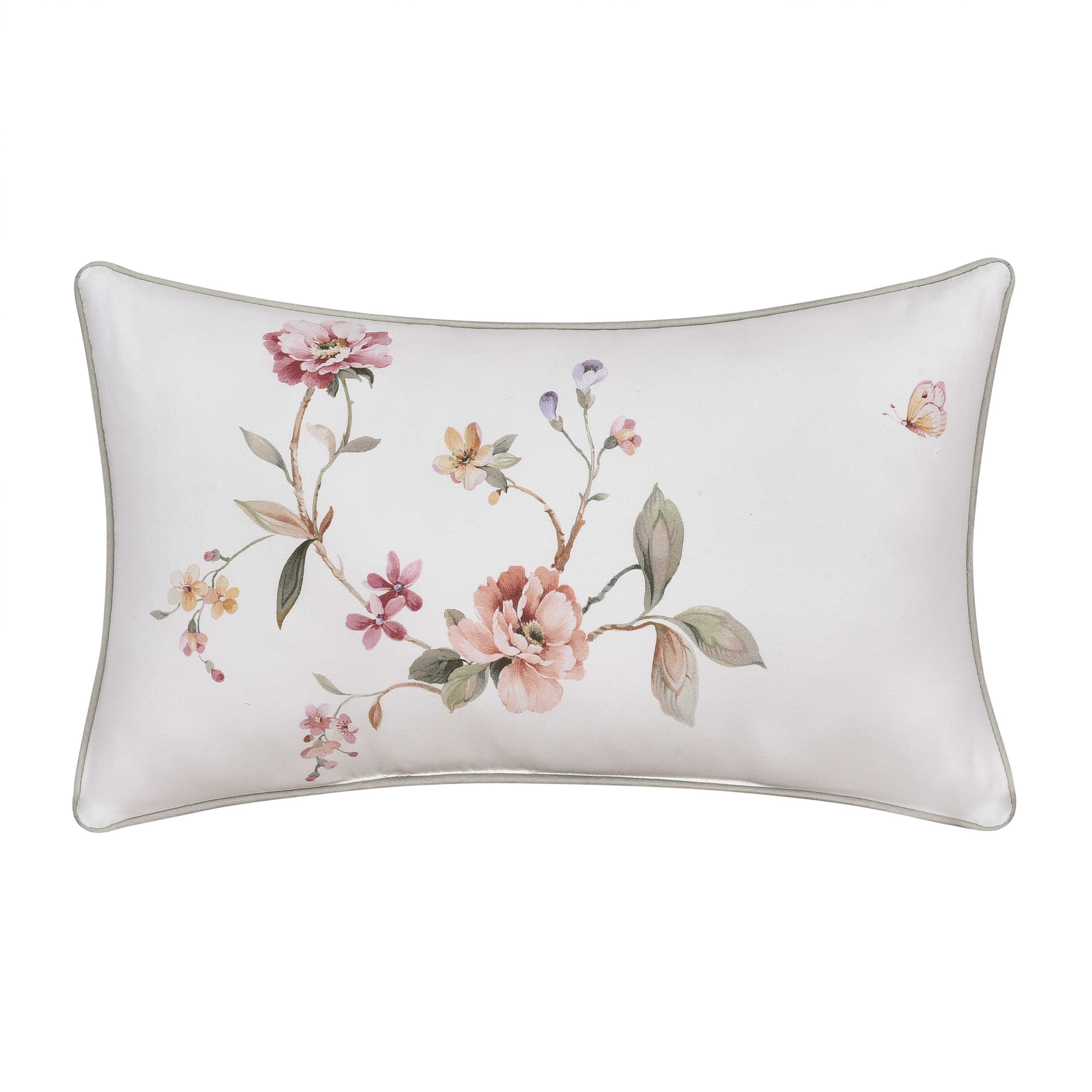 Clarice Ivory Boudoir Decorative Throw Pillow 20" x 12" Throw Pillows By J. Queen New York