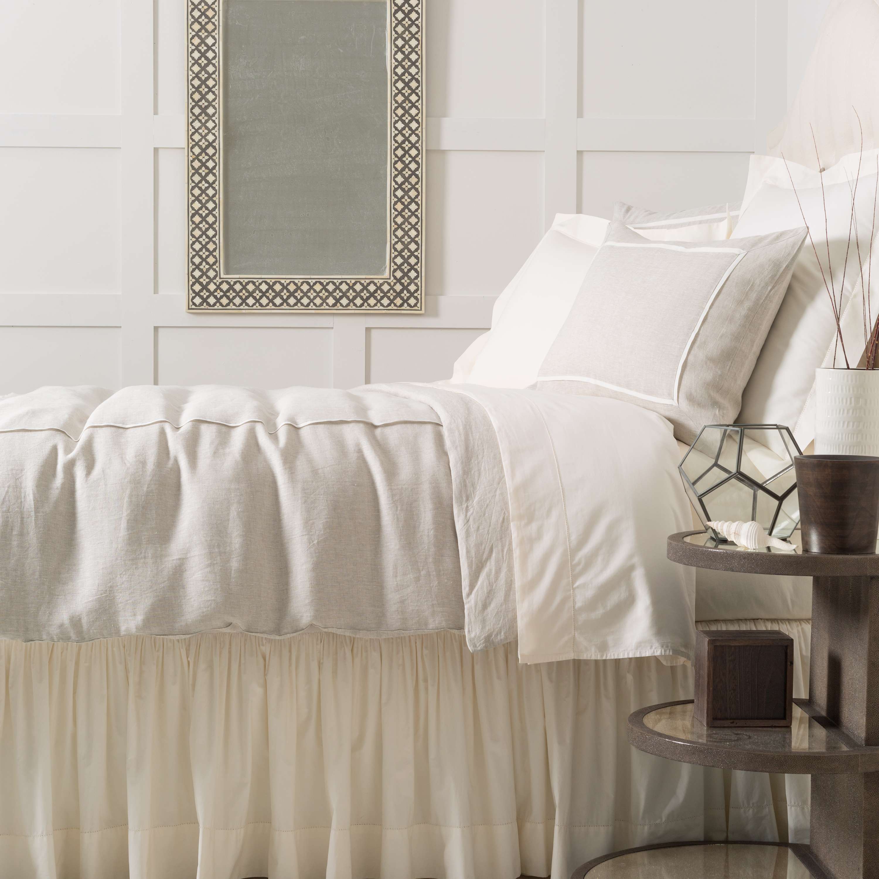 Classic Hemstitch Bedskirt Bedskirt By Annie Selke