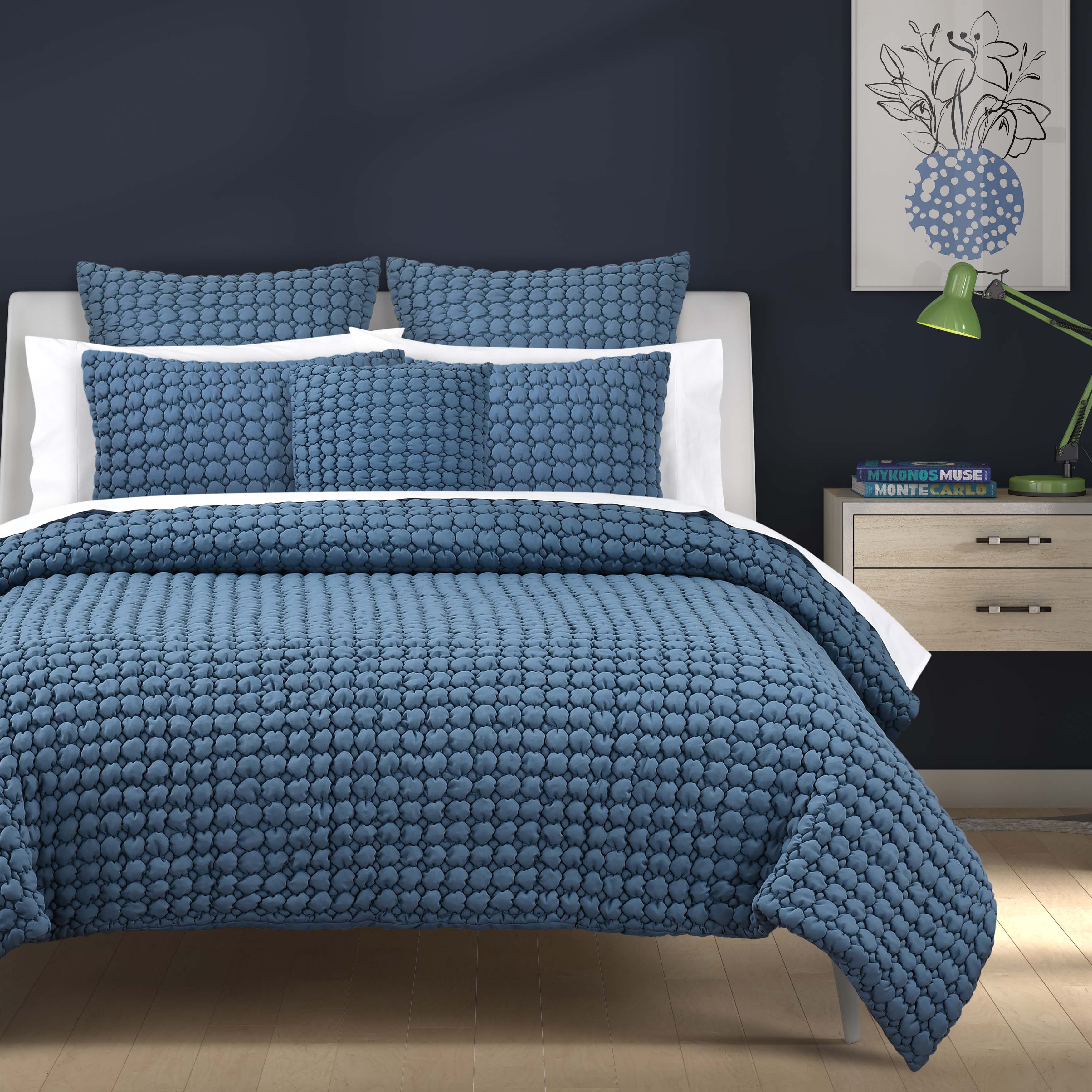 Cloud Puff Blue 3 Piece Quilt Set Quilt Sets By J. Queen New York