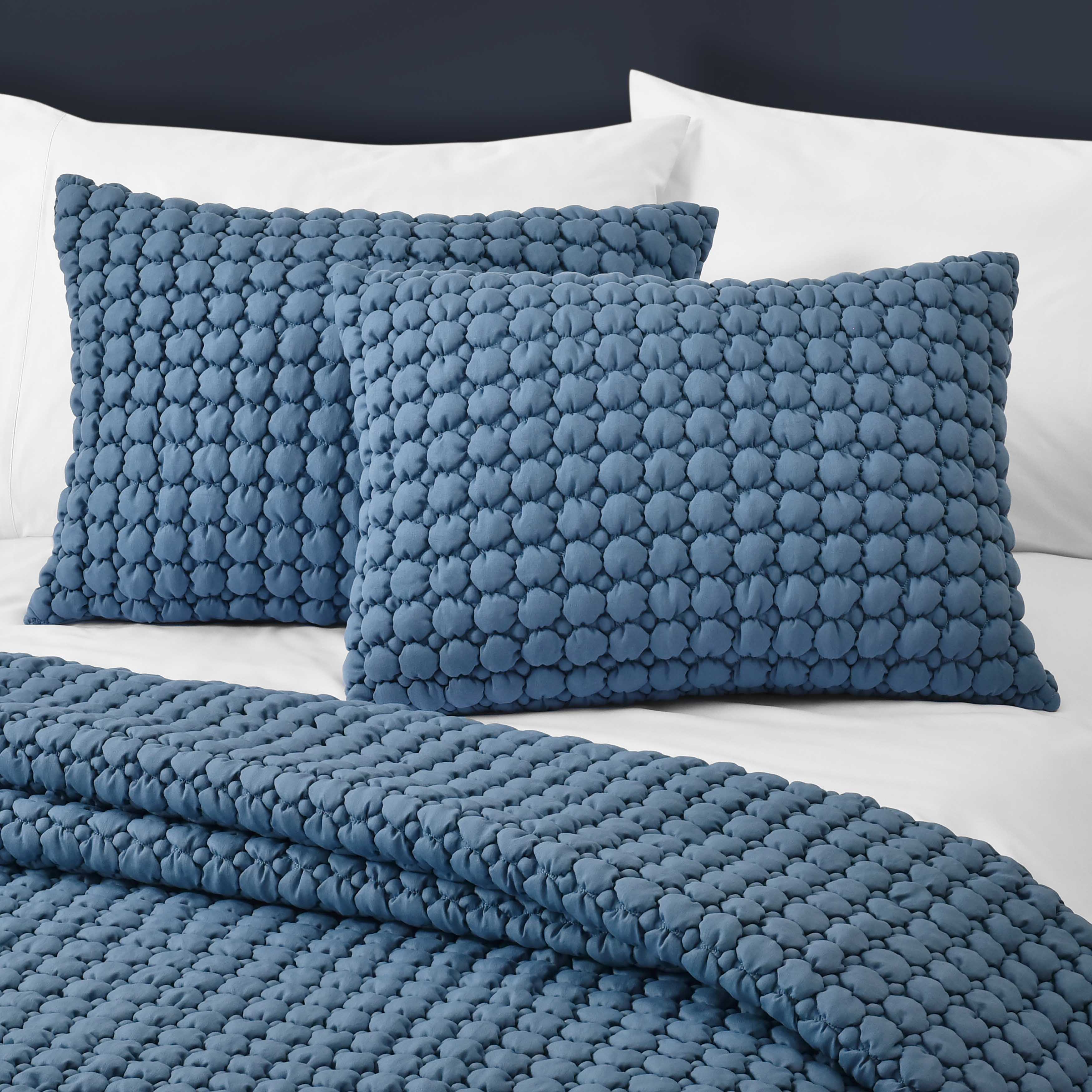 Cloud Puff Blue 3 Piece Quilt Set Quilt Sets By J. Queen New York