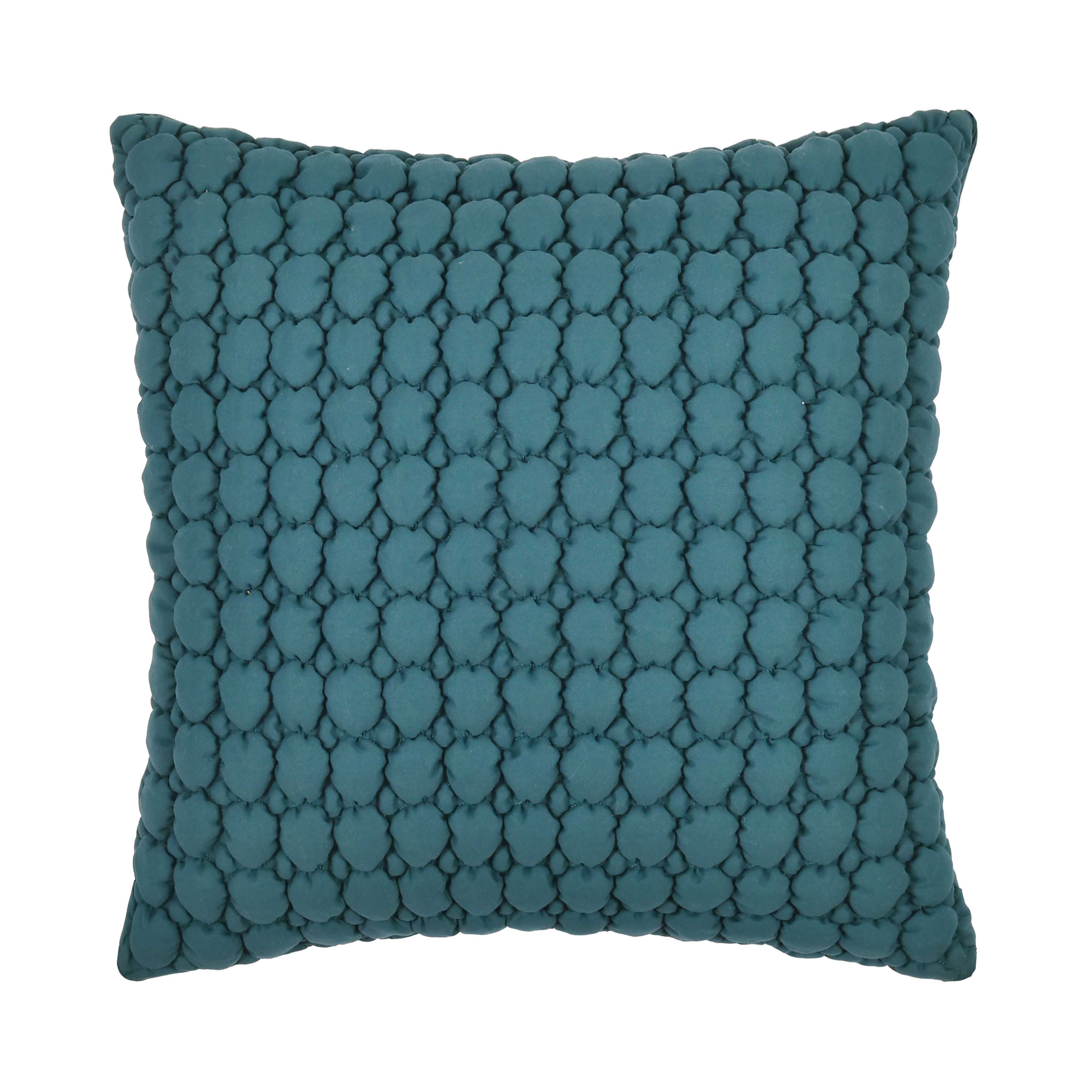 Cloud Puff Teal Square Decorative Throw Pillow 20" x 20" Throw Pillows By J. Queen New York
