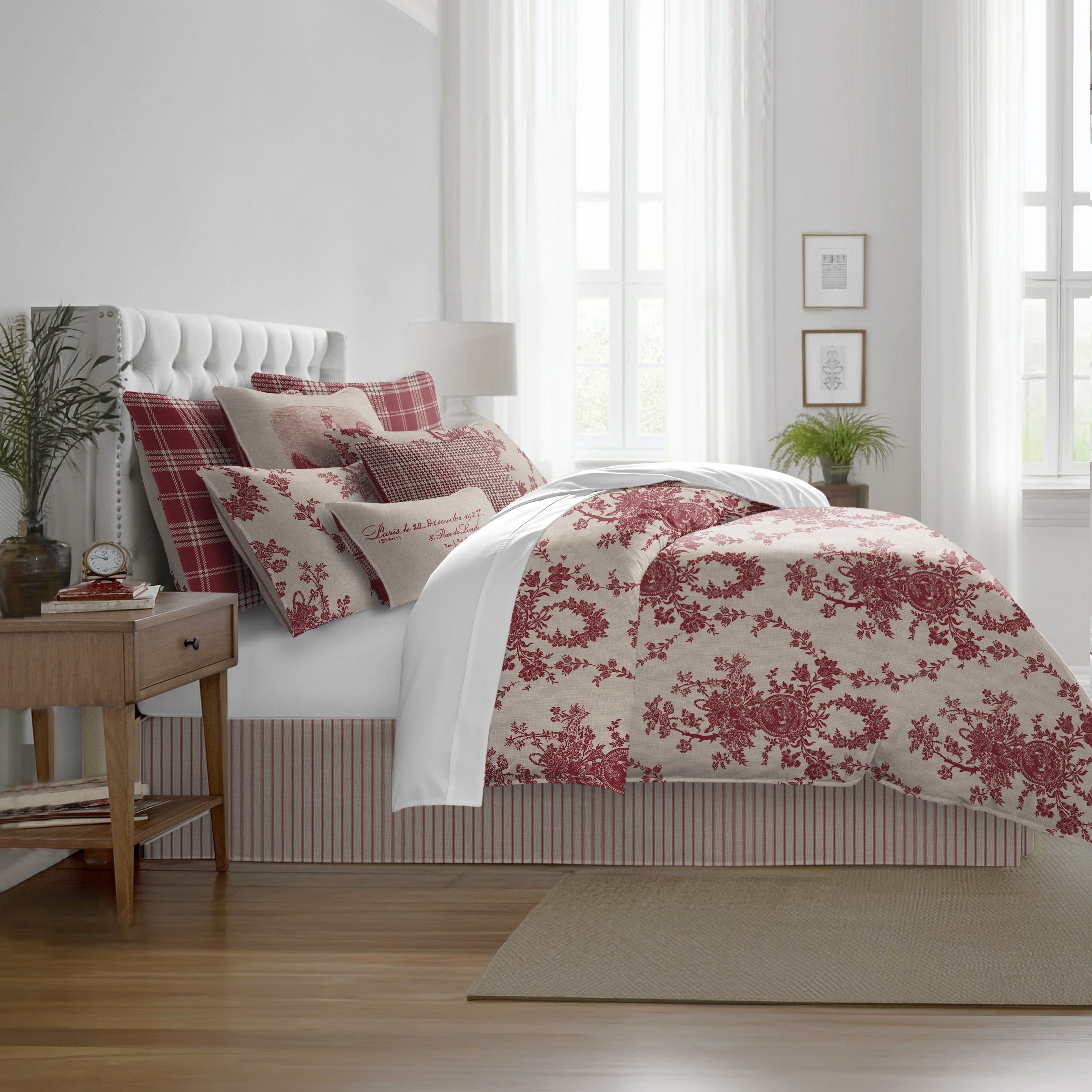 Country Lane Crimson 8 Piece Duvet Cover Set Duvet Covers By Colcha Linens