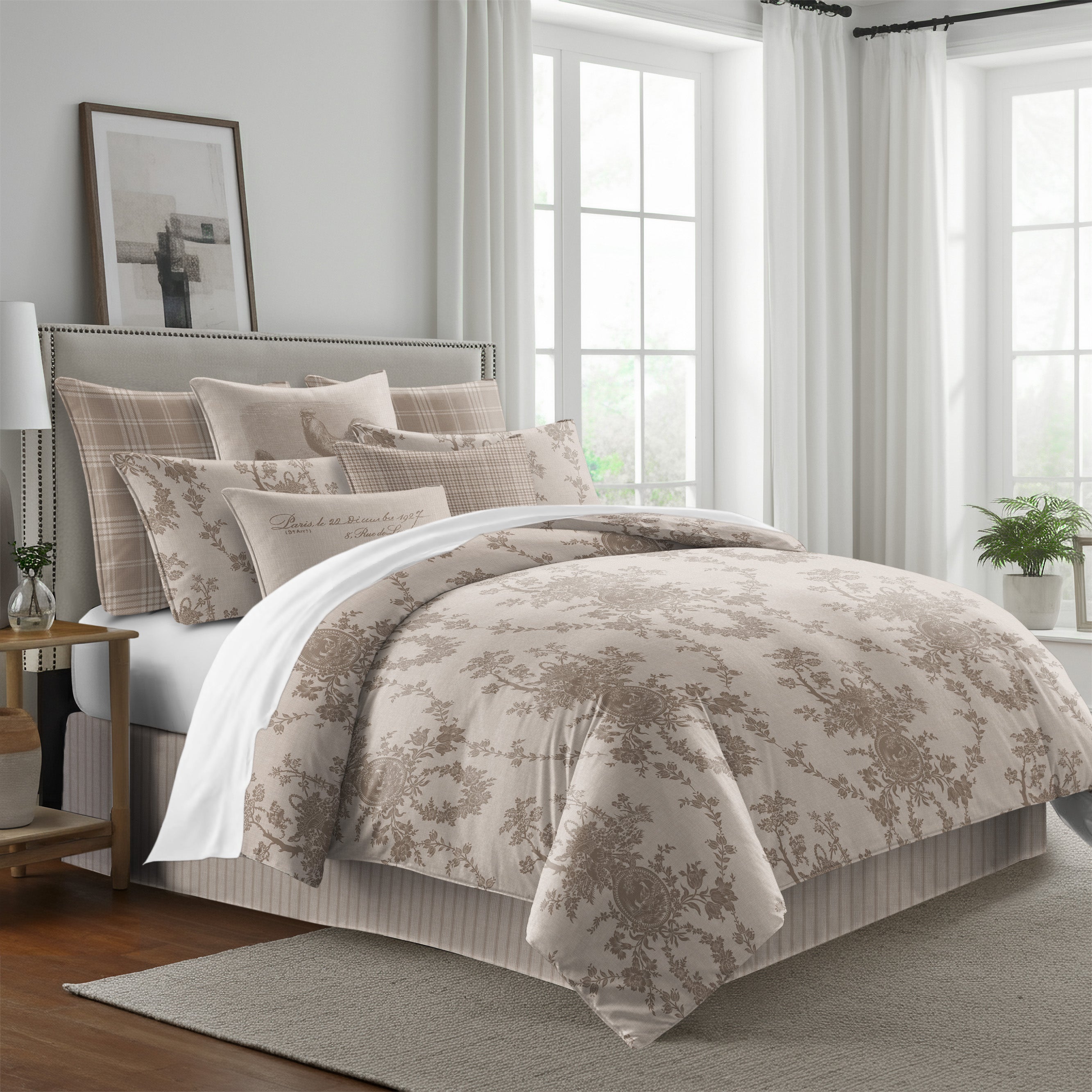 Country Lane Natural 8 Piece Duvet Cover Set Duvet Covers By Colcha Linens