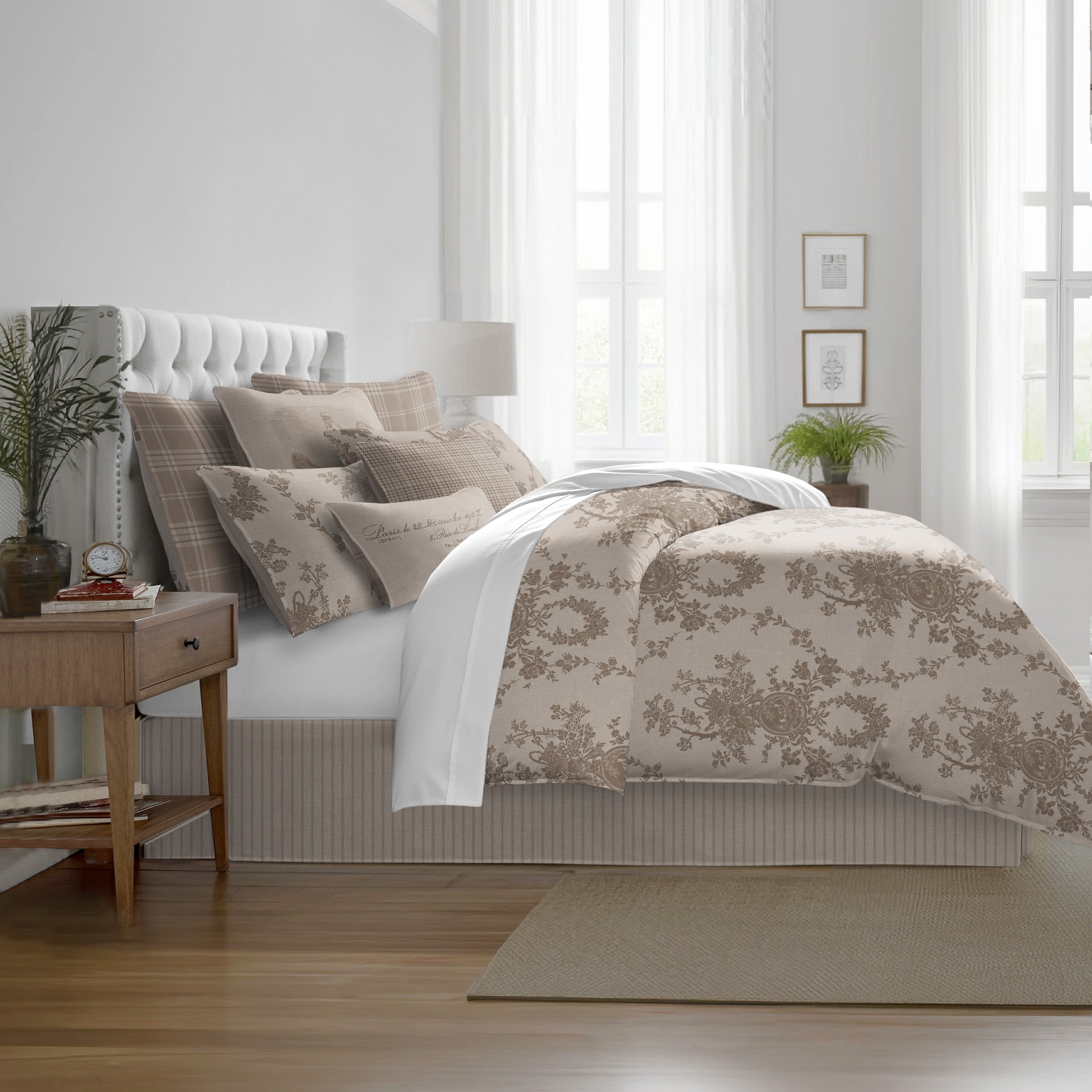 Country Lane Natural 8 Piece Comforter Set Comforter Sets By Colcha Linens