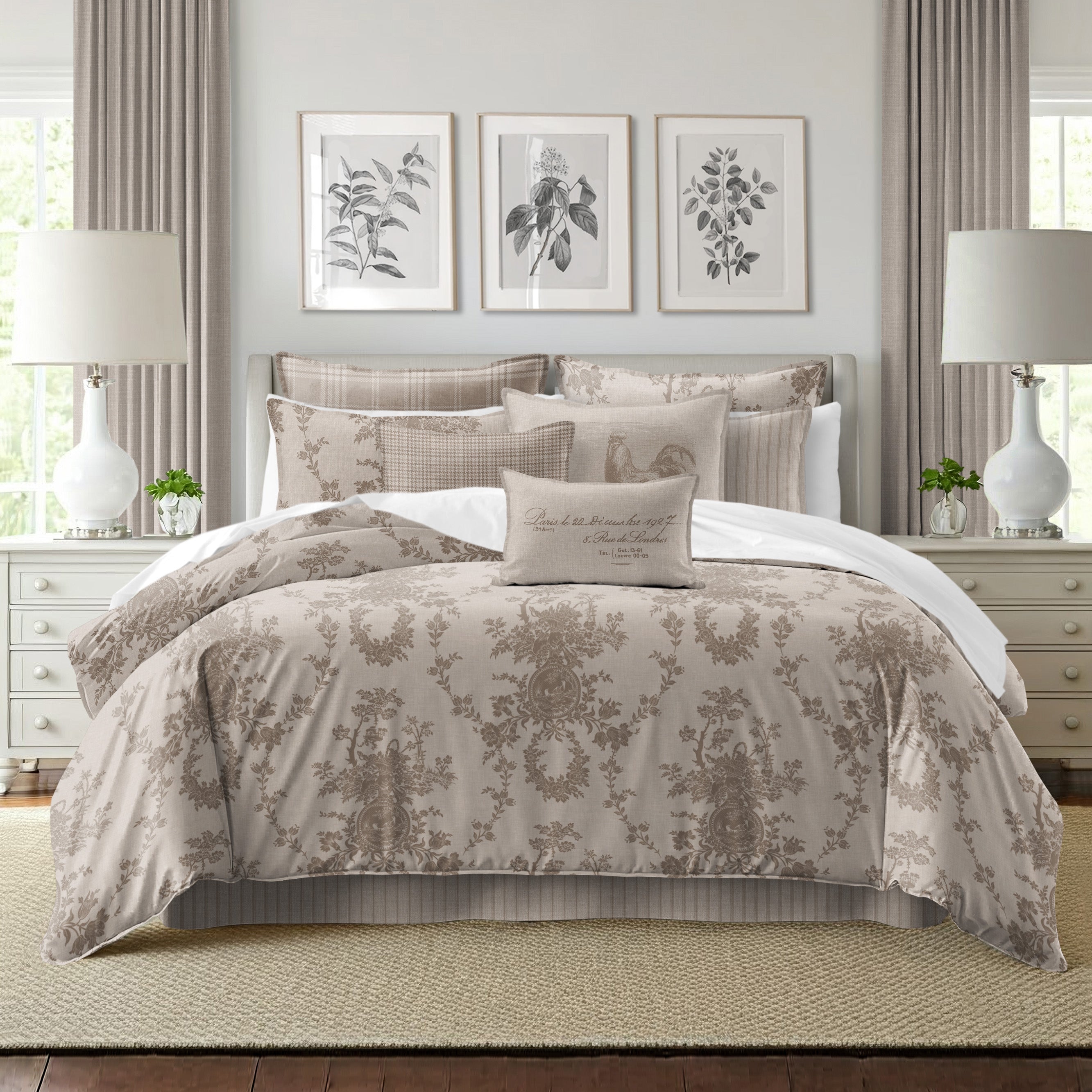 Country Lane Natural 8 Piece Comforter Set Comforter Sets By Colcha Linens