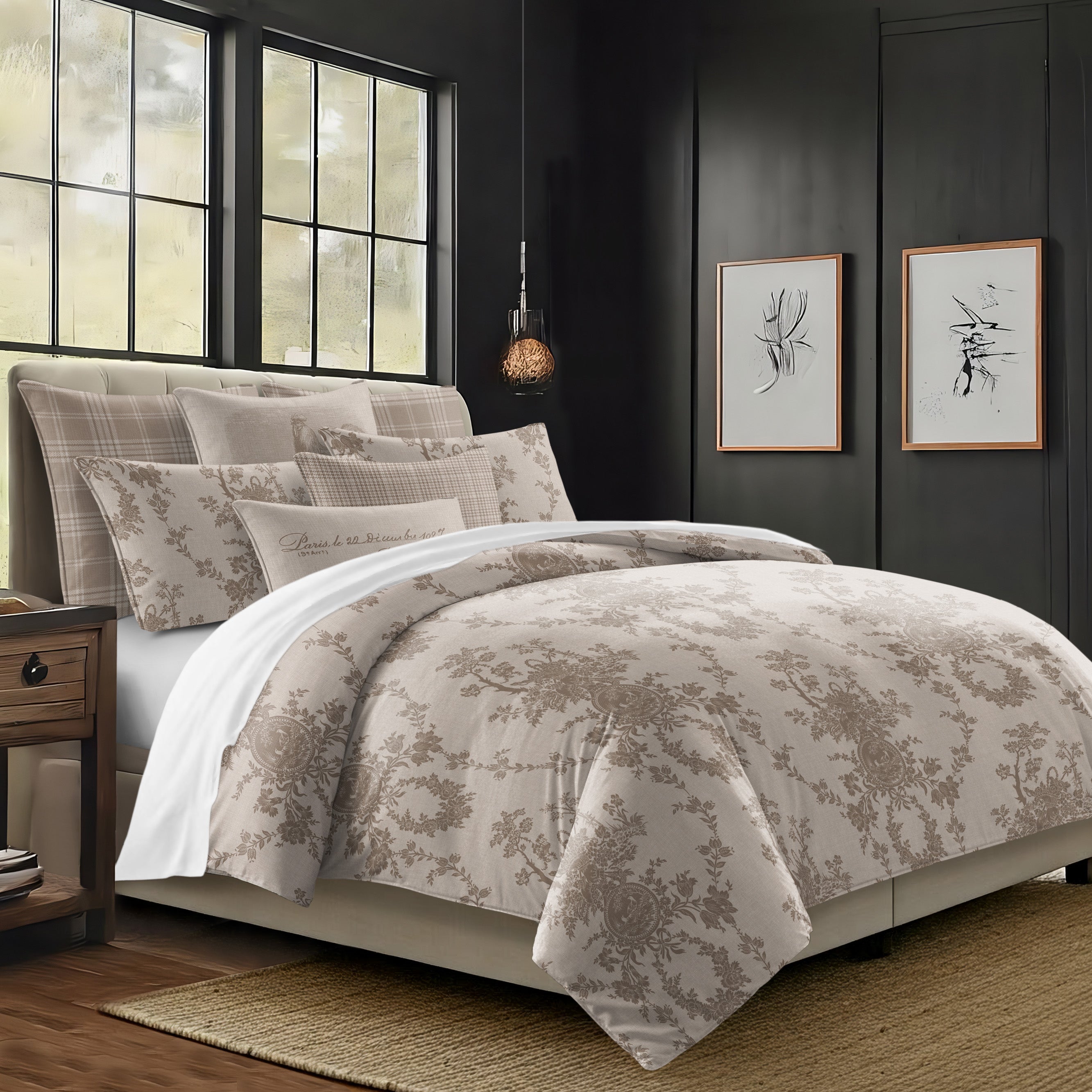 Country Lane Natural 8 Piece Comforter Set Comforter Sets By Colcha Linens