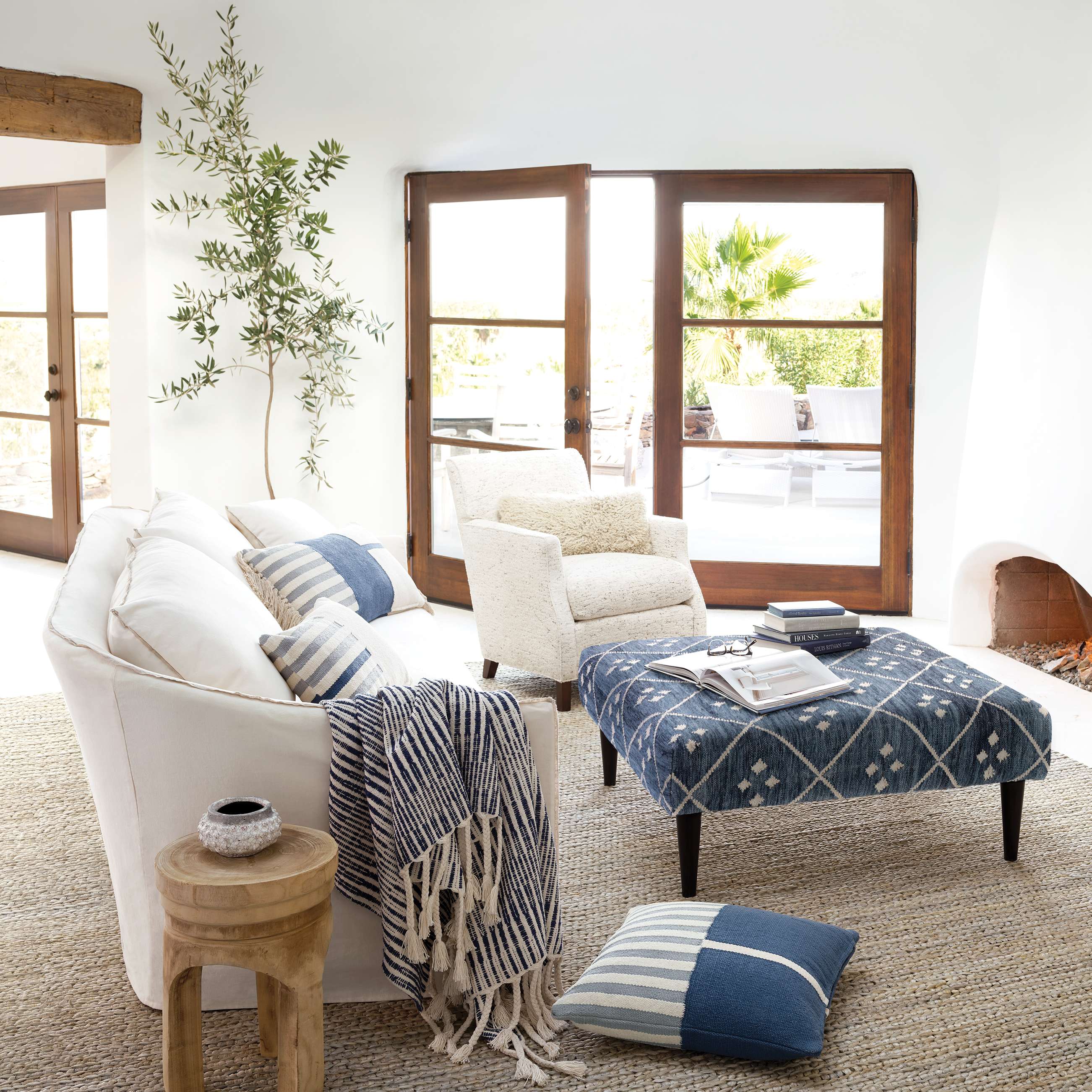 Cozumel Navy Throw Throws By Annie Selke