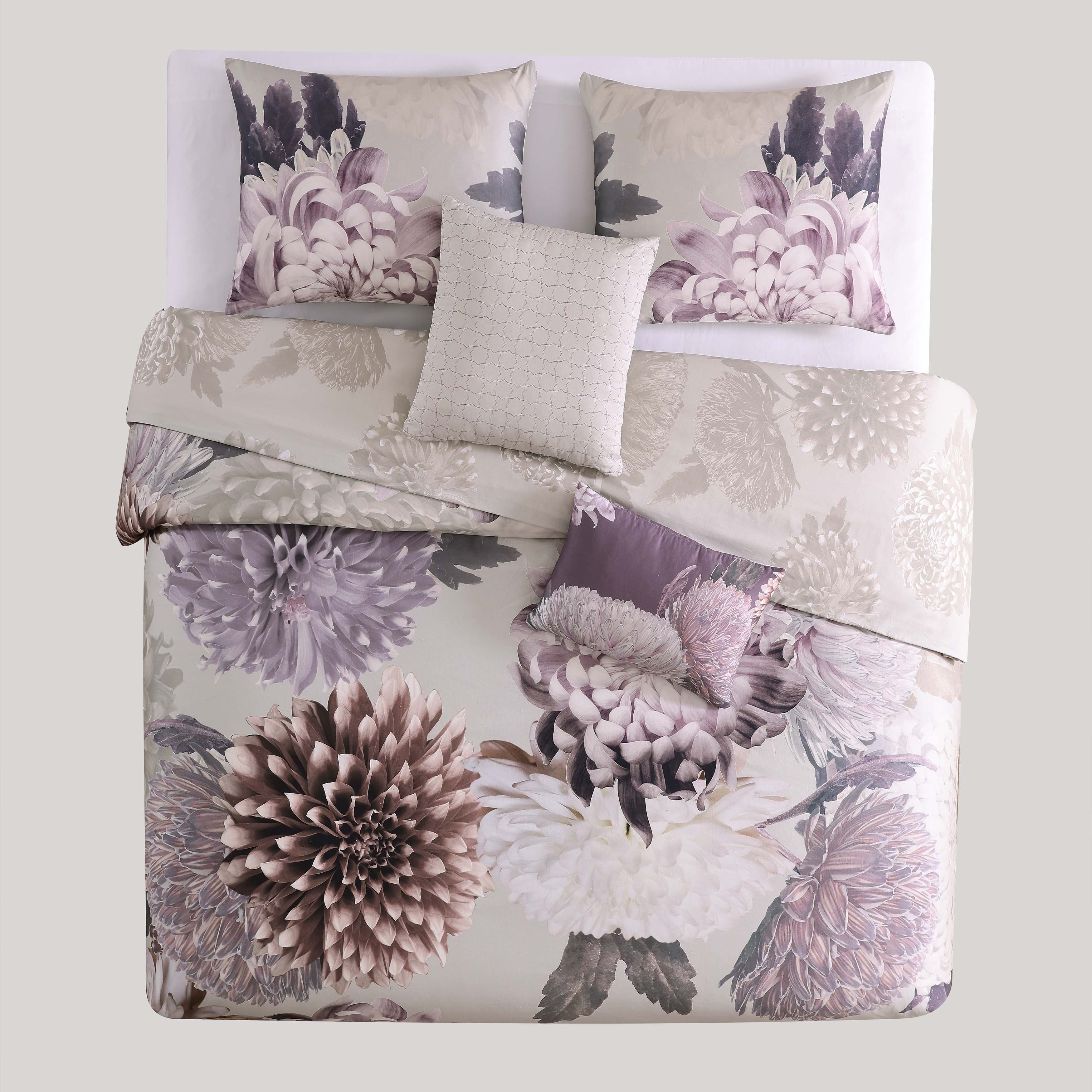 Bebejan Dahlia Purple Pillow Set - Final Sale Sham By US Office - Latest-bedding