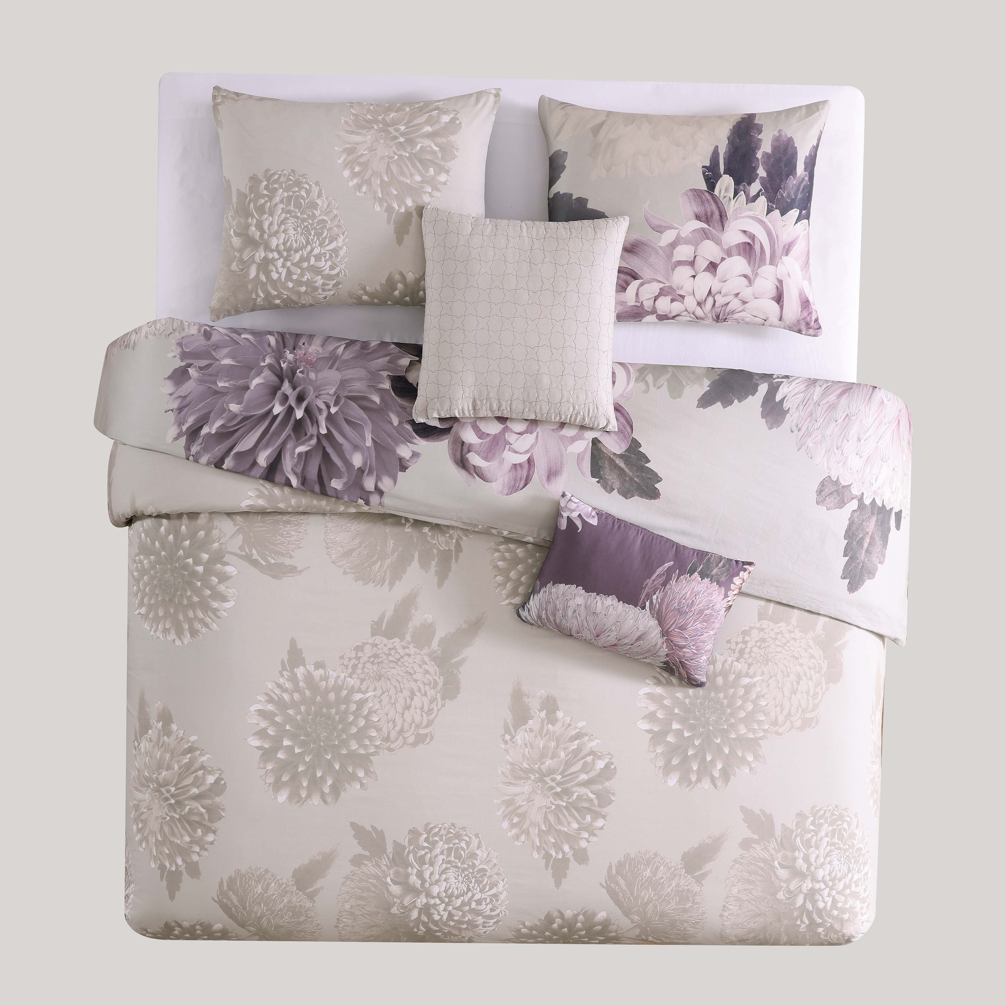 Bebejan Dahlia Purple Pillow Set - Final Sale Sham By US Office - Latest-bedding