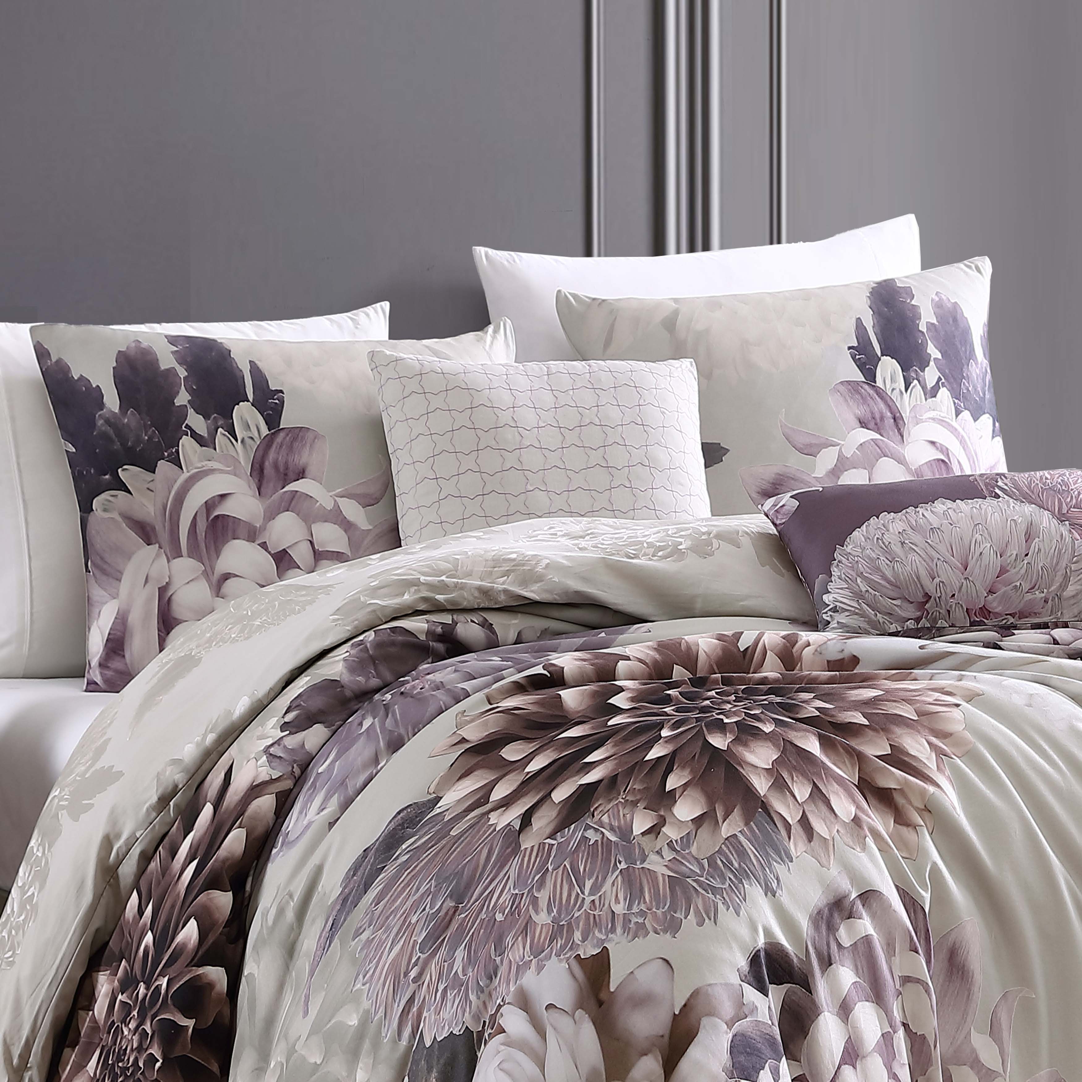 Bebejan Dahlia Purple 5 Piece Reversible Comforter Set - Final Sale Comforter Sets By US Office - Latest-bedding