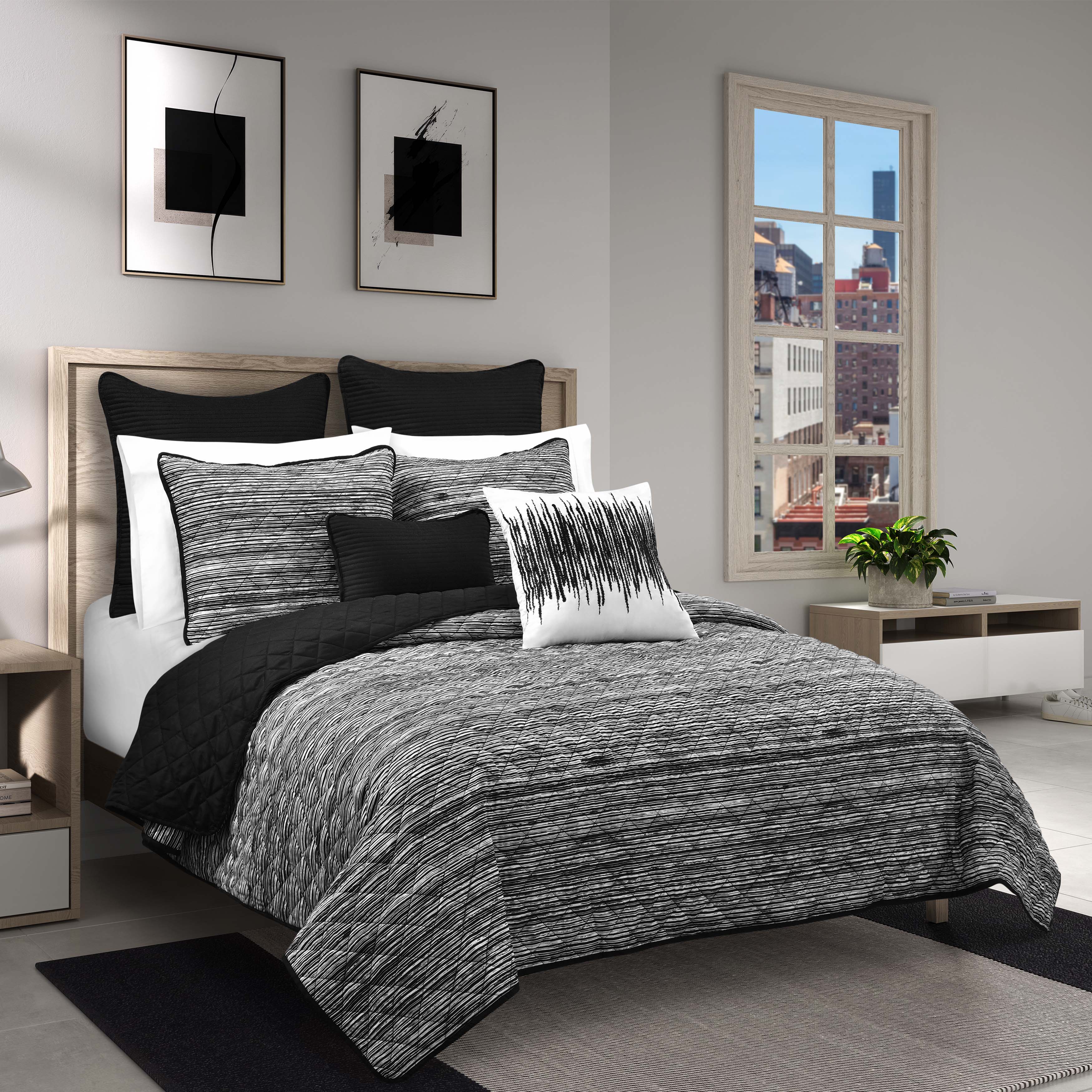 Dalton Black 3 Quilt Set Quilt Sets By J. Queen New York