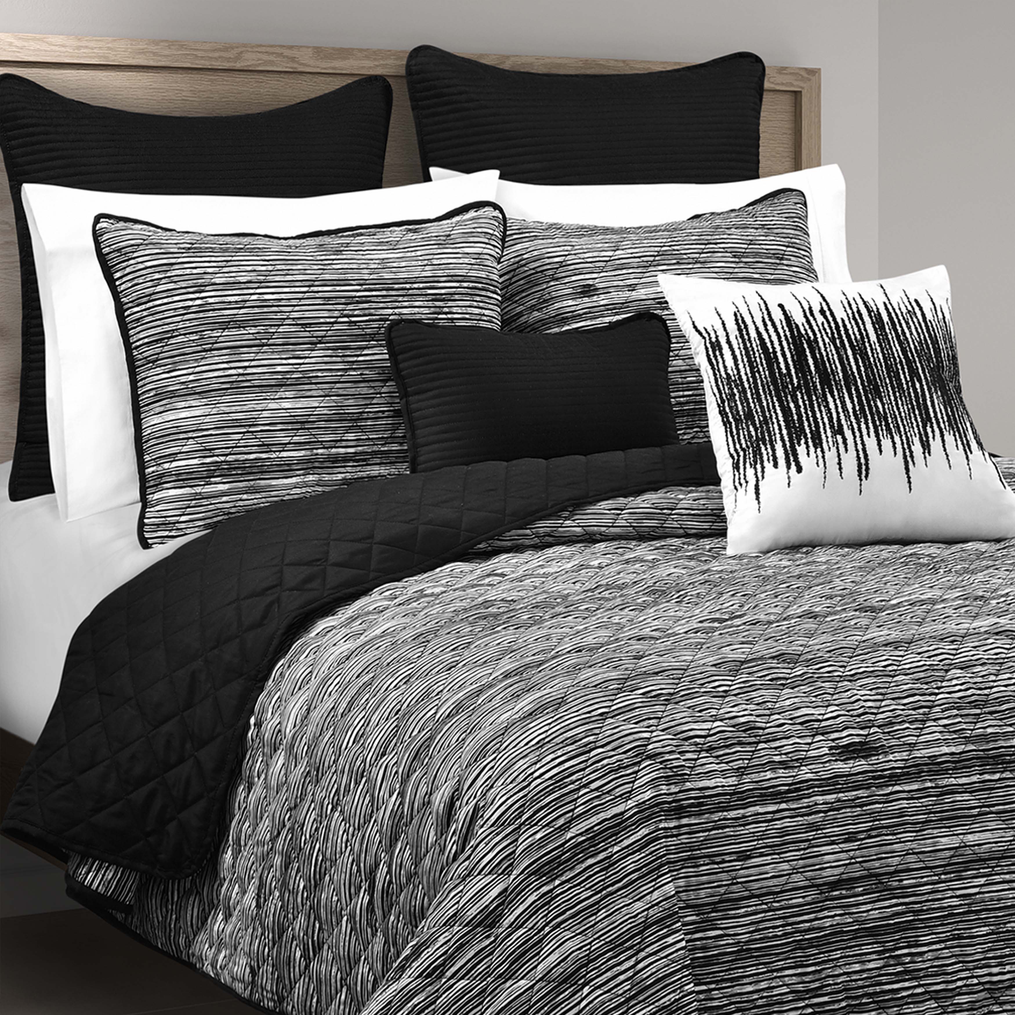 Dalton Black 3 Quilt Set Quilt Sets By J. Queen New York