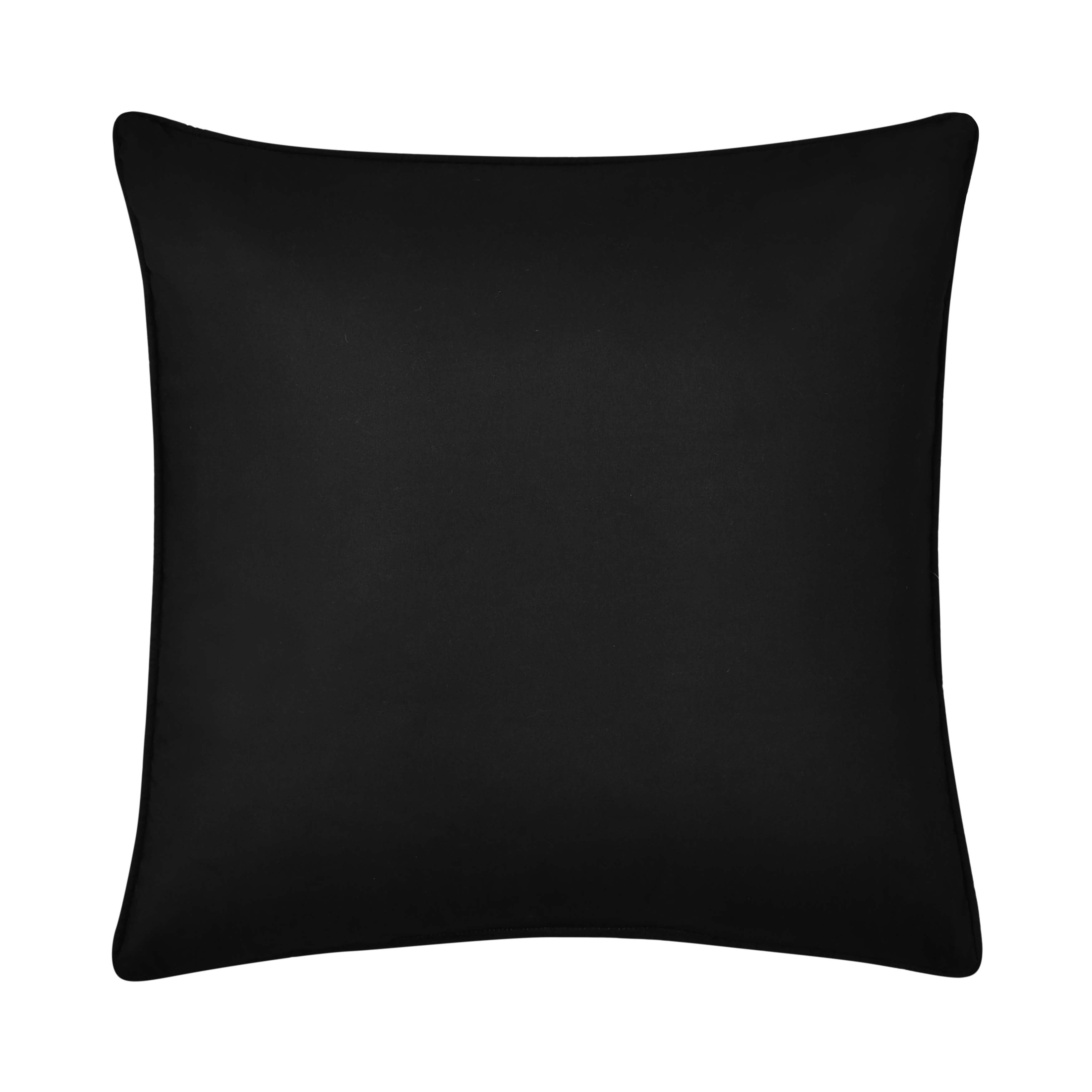 Dalton Black Square Decorative Throw Pillow 20" x 20" Throw Pillows By J. Queen New York