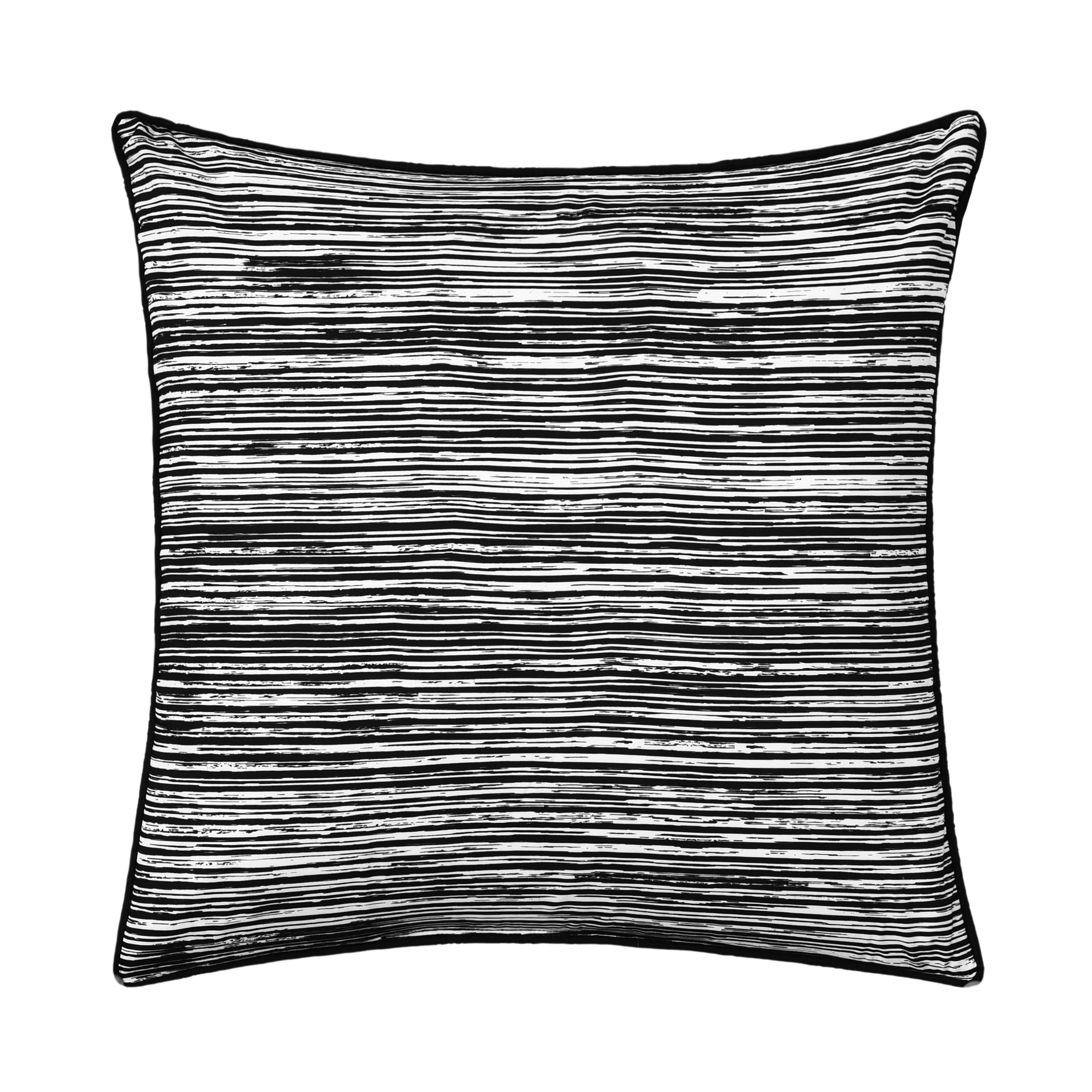 Dalton Black Square Decorative Throw Pillow 20" x 20" Throw Pillows By J. Queen New York