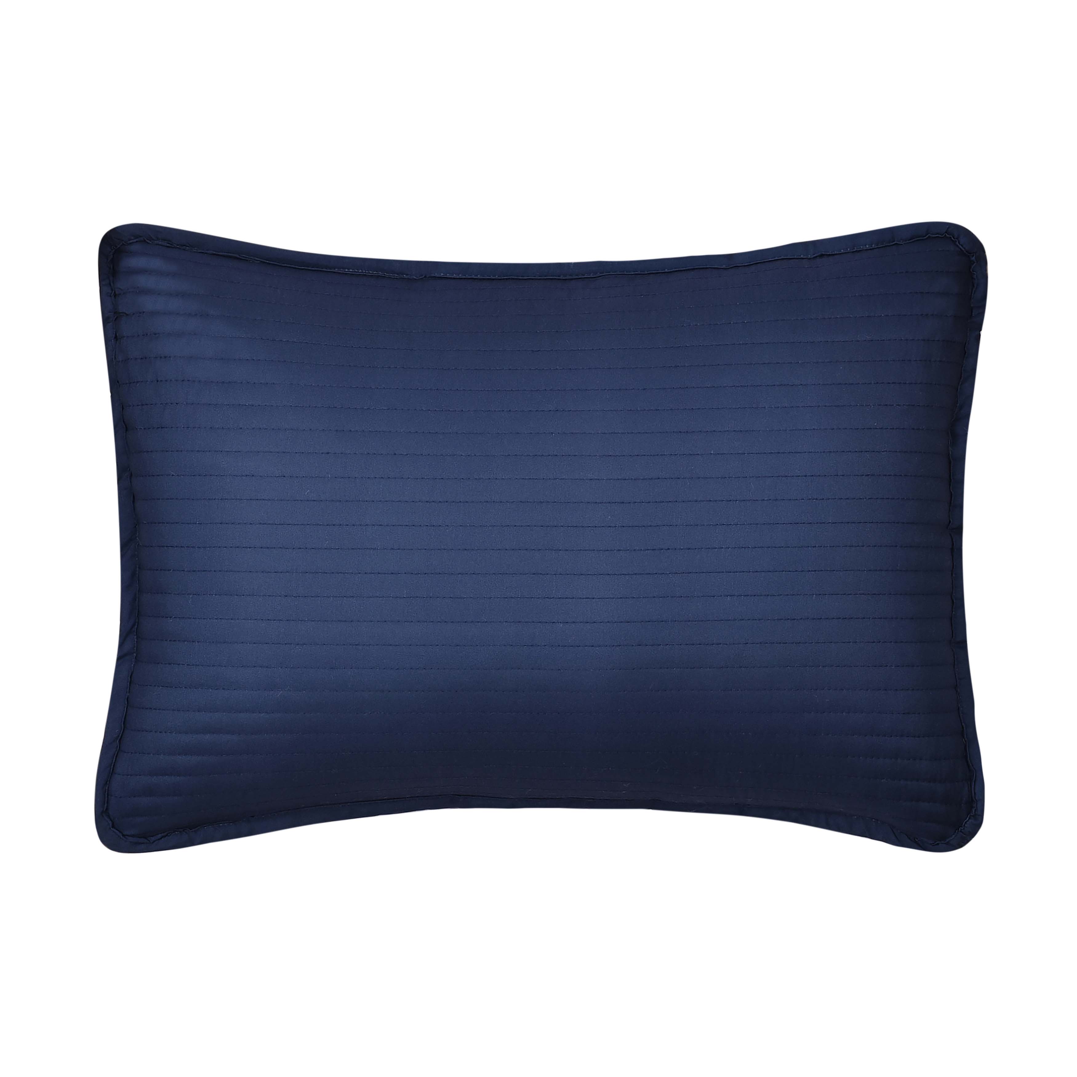 Dalton Navy Boudoir Decorative Throw Pillow 19" x 13" Throw Pillows By J. Queen New York