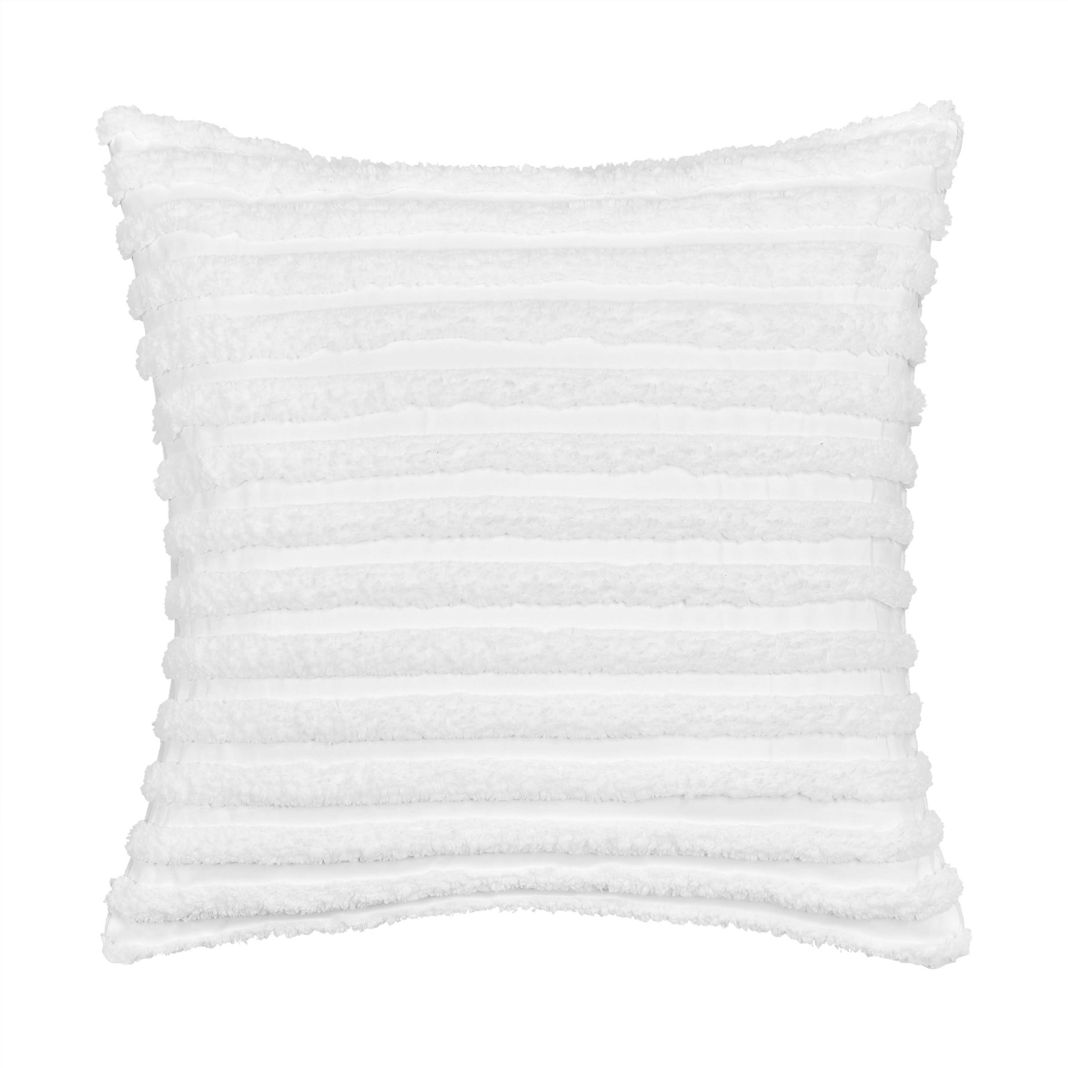 Darby White Square Decorative Throw Pillow 20" x 20" Throw Pillows By J. Queen New York