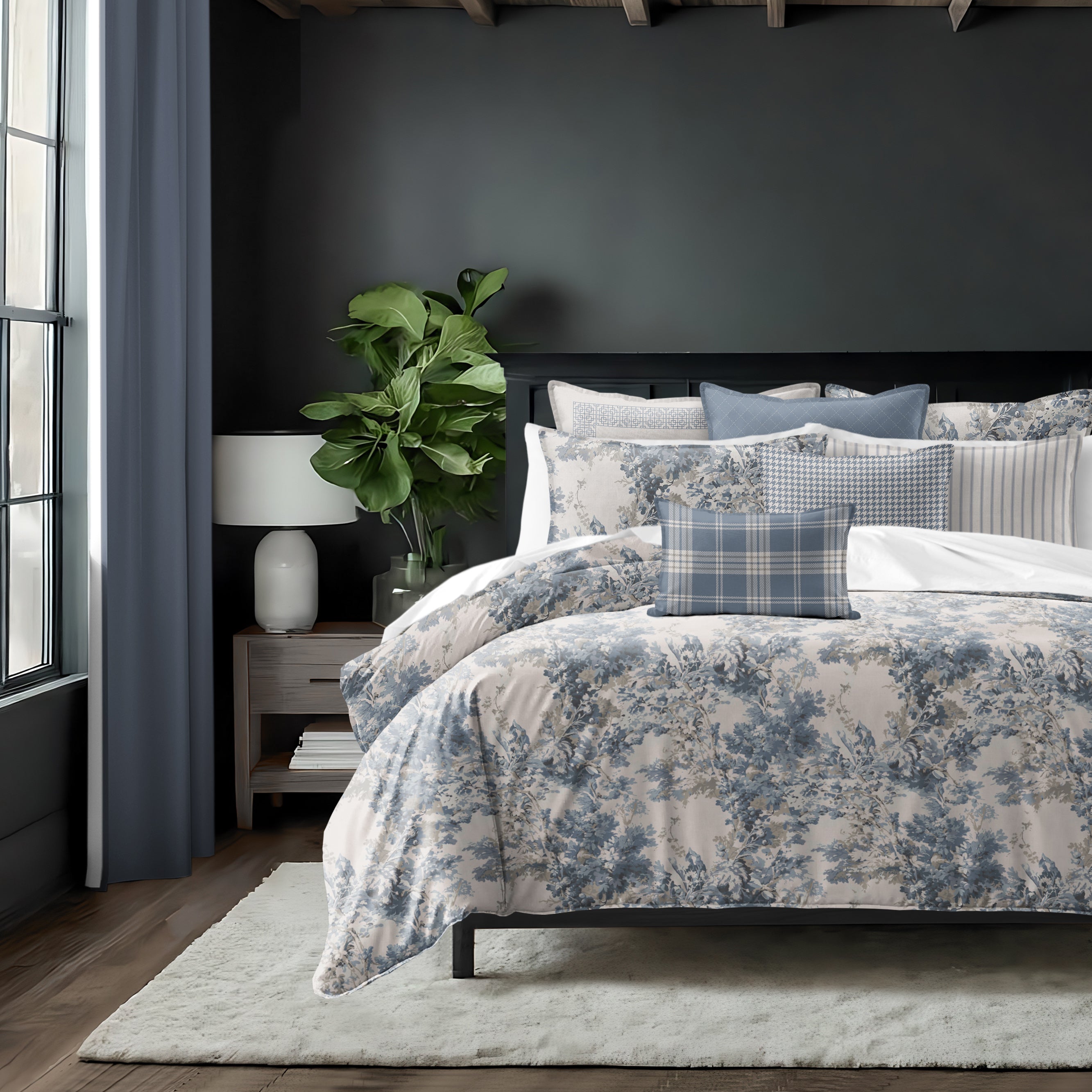 Dolce Blue Fog 8 Piece Duvet Cover Set Duvet Covers By Colcha Linens