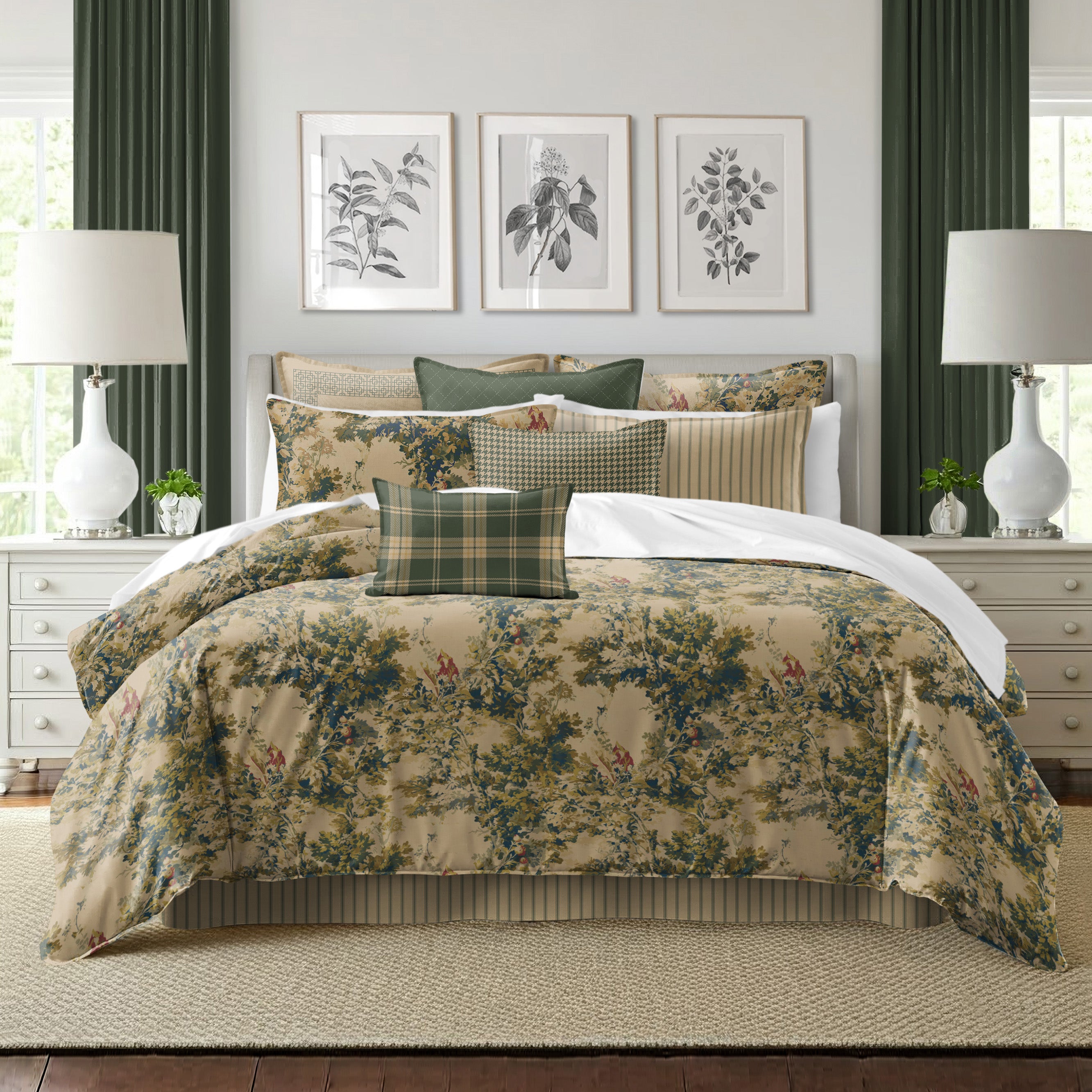 Dolce Empire Gold 8 Piece Comforter Set Comforter Sets By Colcha Linens