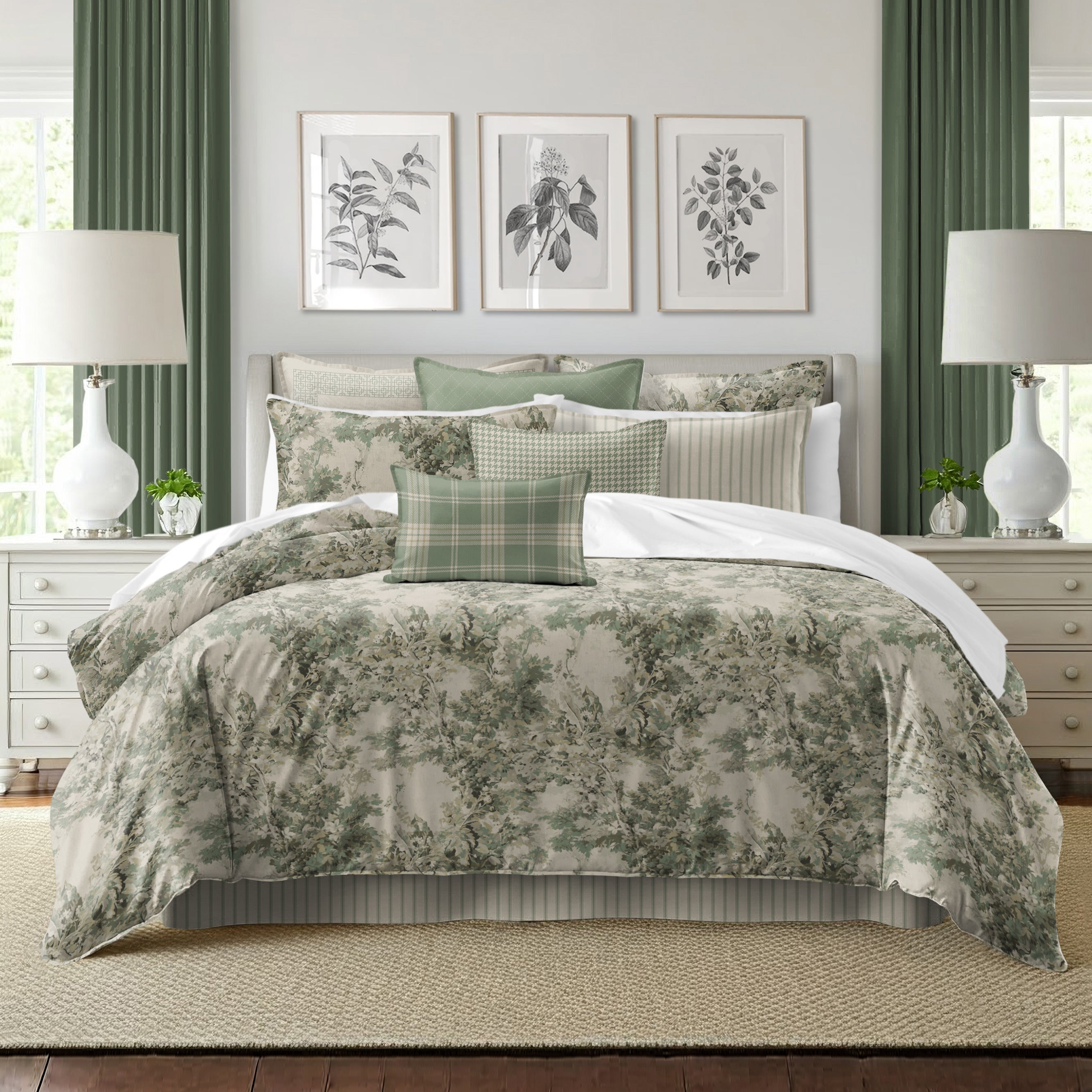 Dolce Spring Green 8 Piece Coverlet Set Coverlet By Colcha Linens