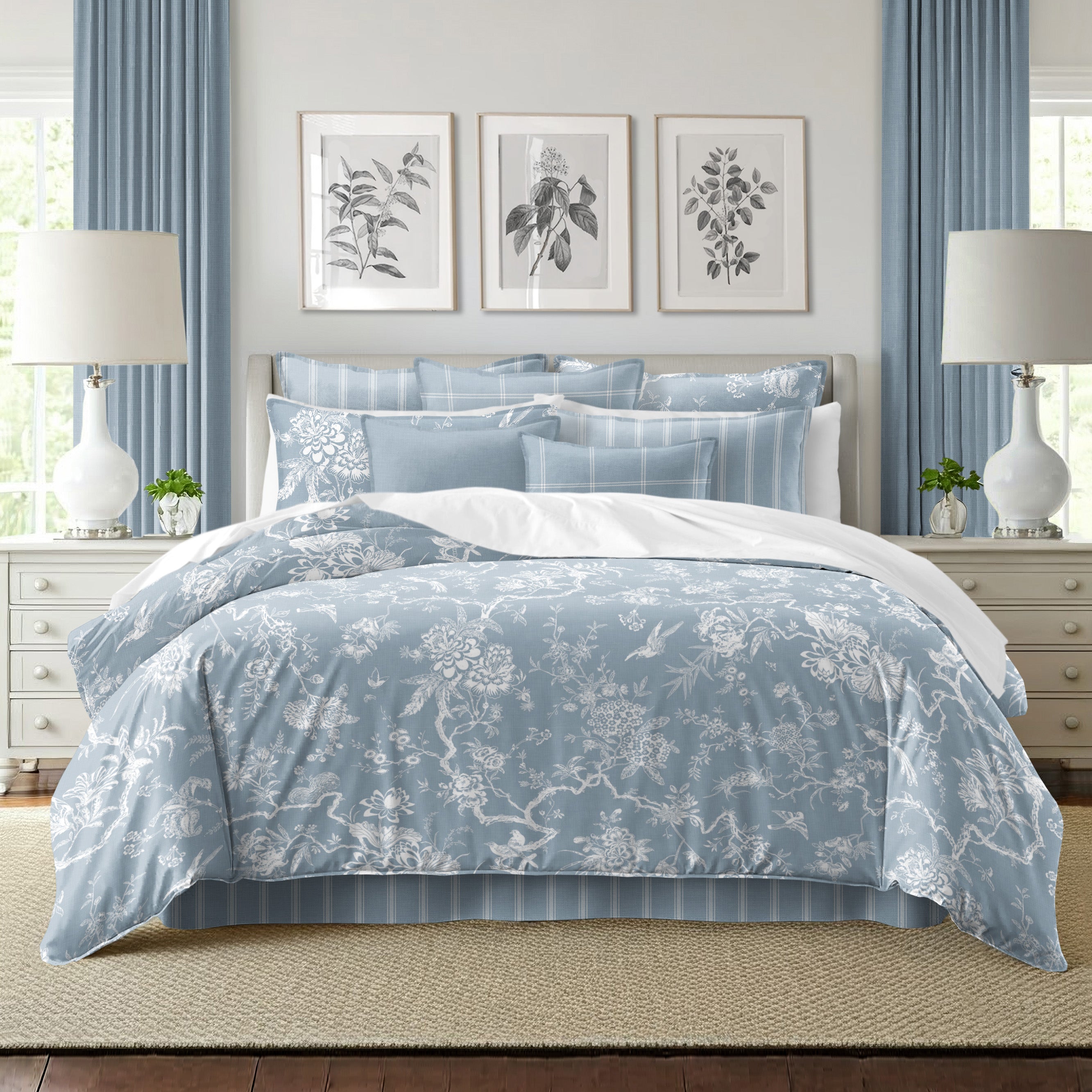 Elwood Cornflower Blue 8 Piece Coverlet Set Coverlet By Colcha Linens