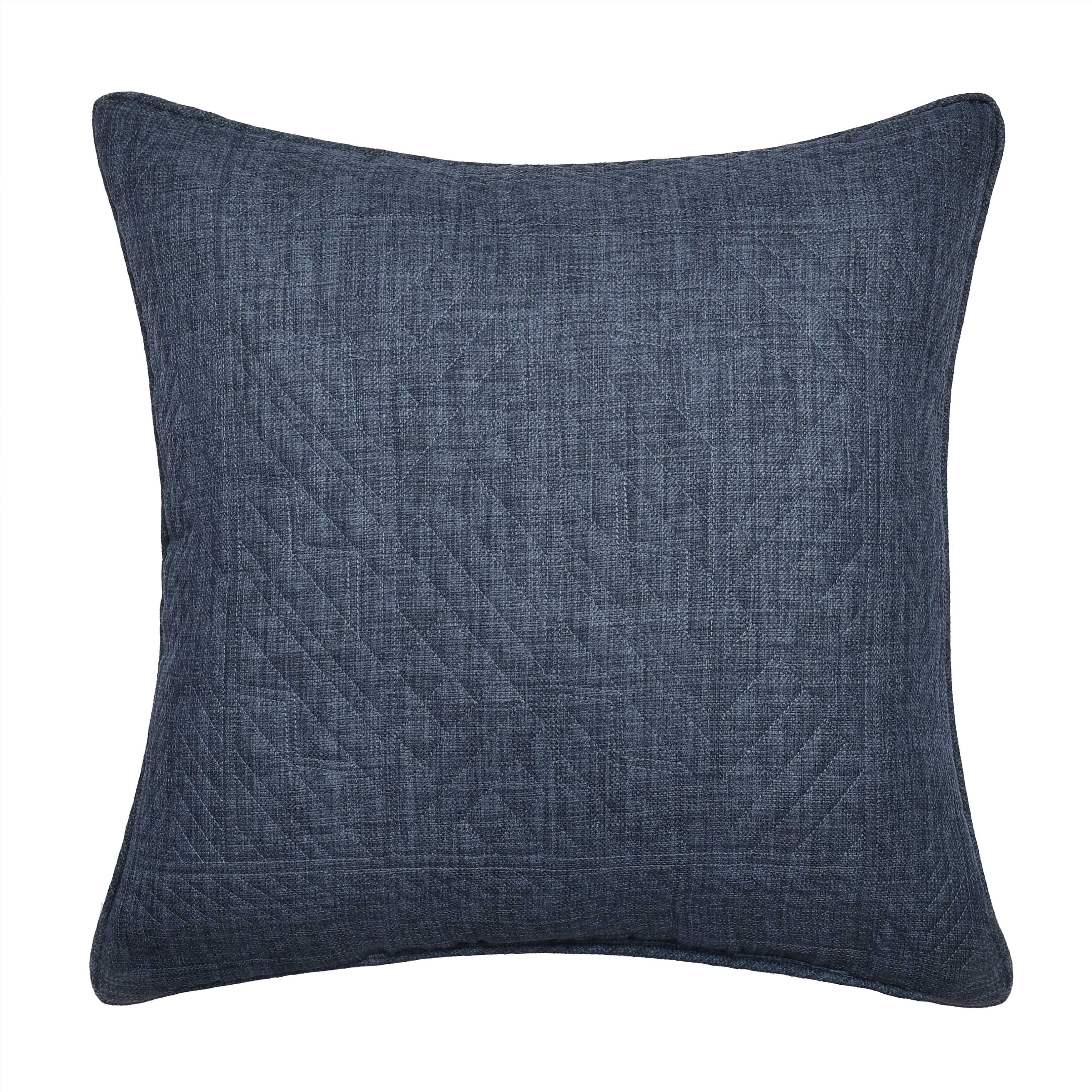 Enchanted Garden Indigo Square Decorative Throw Pillow 18" x 18" Throw Pillows By J. Queen New York