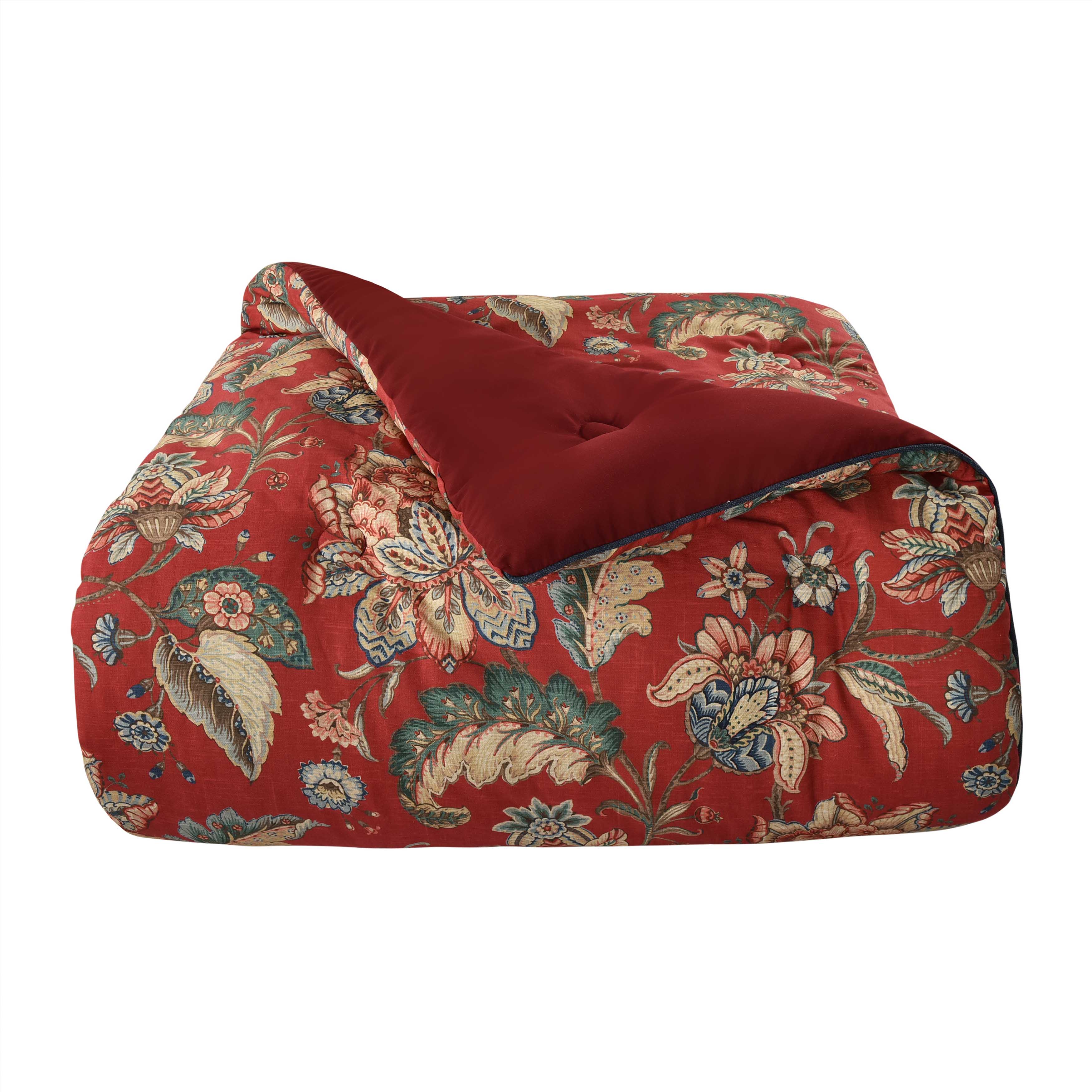 Enchanted Garden Red 4 Piece Comforter Set Comforter Sets By J. Queen New York